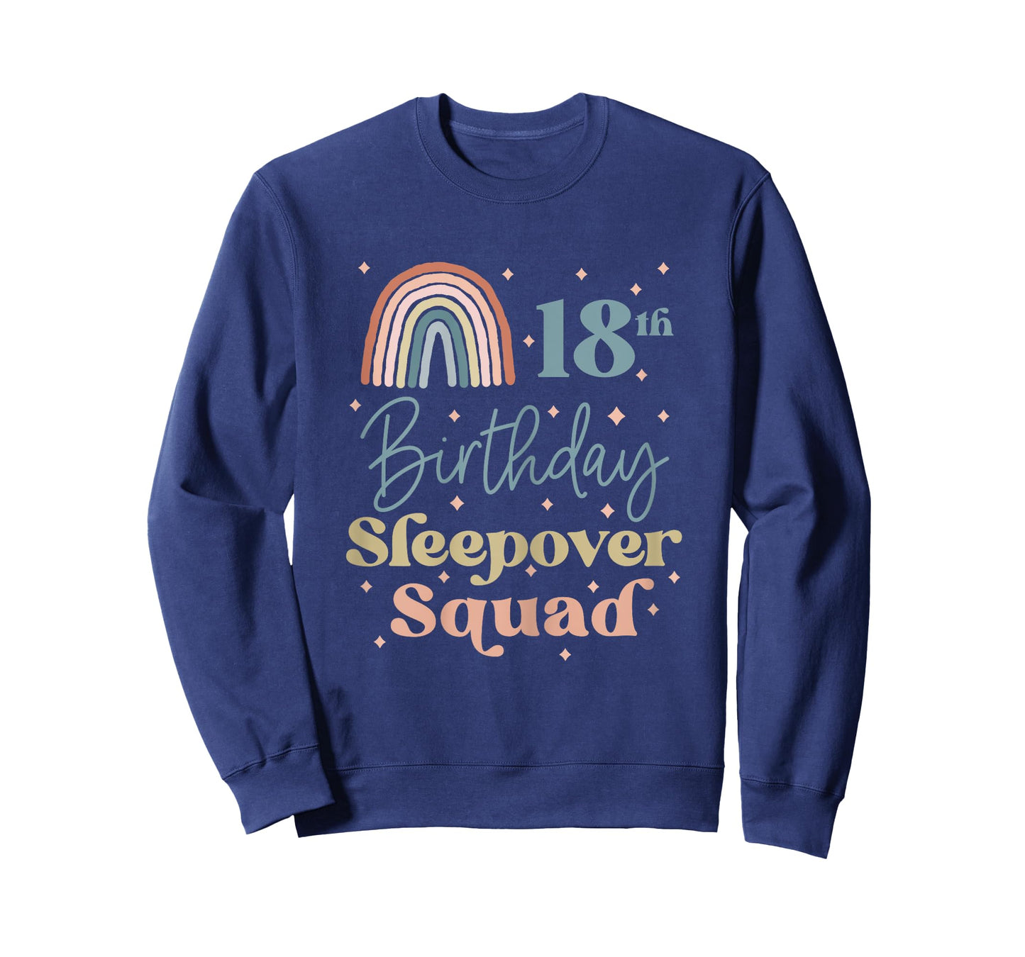 18th Birthday Boho Rainbow Sleepover Squad Pajamas for Girls T-Shirt