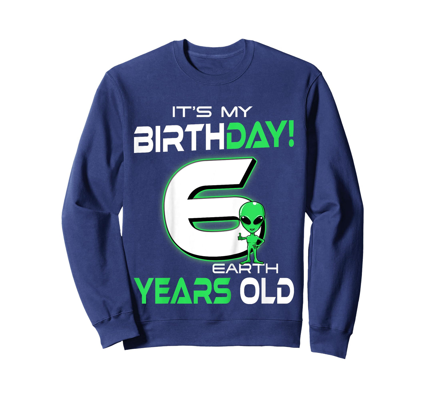 Cute Alien 6th Birthday Six Years Old T-Shirt
