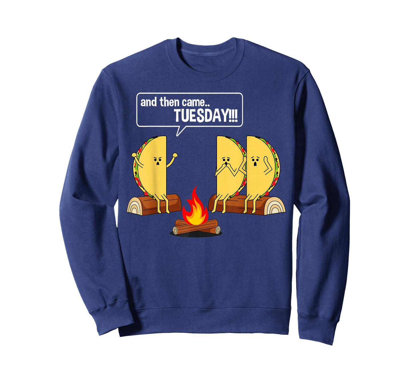 Taco Tells Scary Campfire Story About Tuesdays Funny Graphic T-Shirt