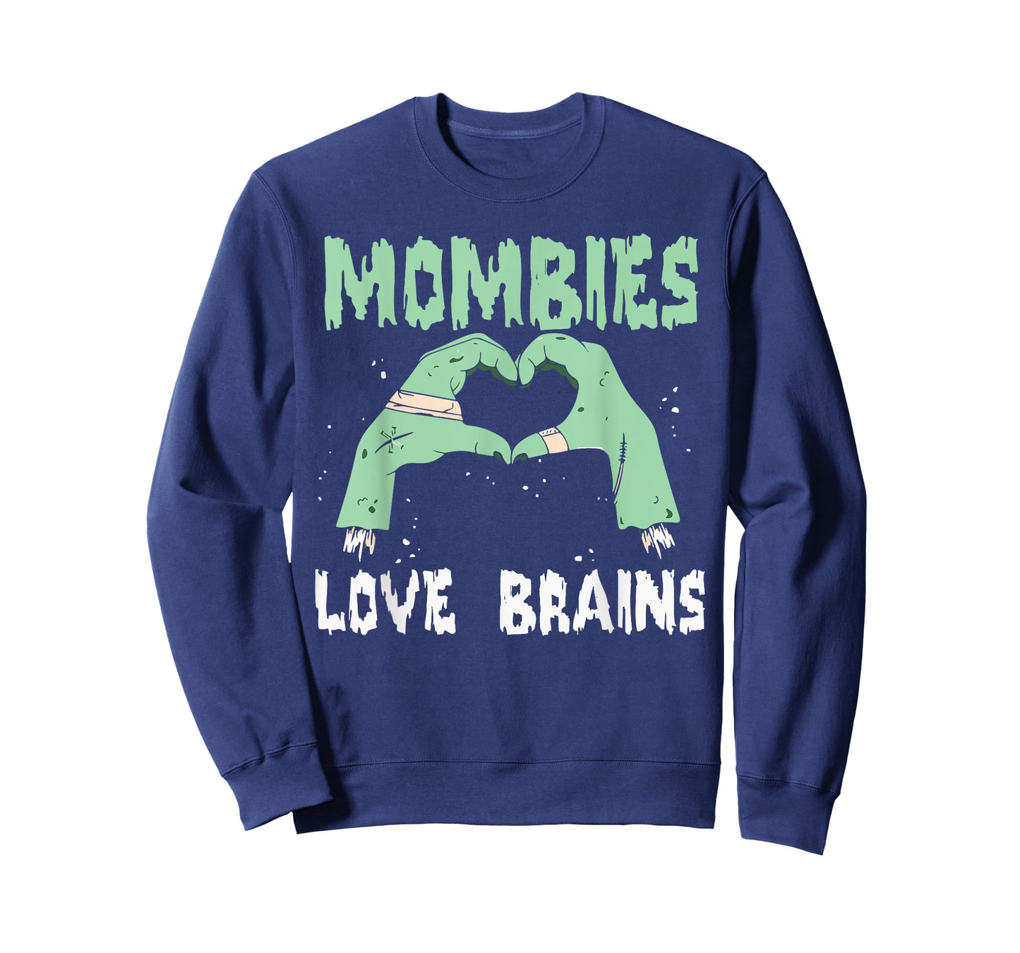 Mombies Love Brains Mom Halloween Costume Womens Zombie Cute T-Shirt
