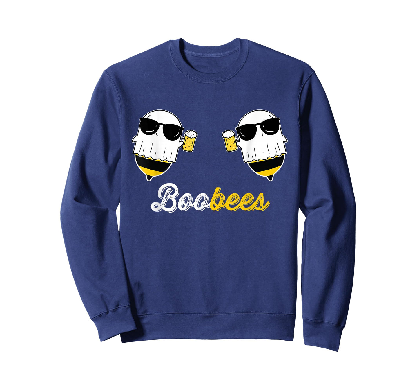 Boo Bees Halloween Costume Cute Ghost drinking Beer Funny T-Shirt