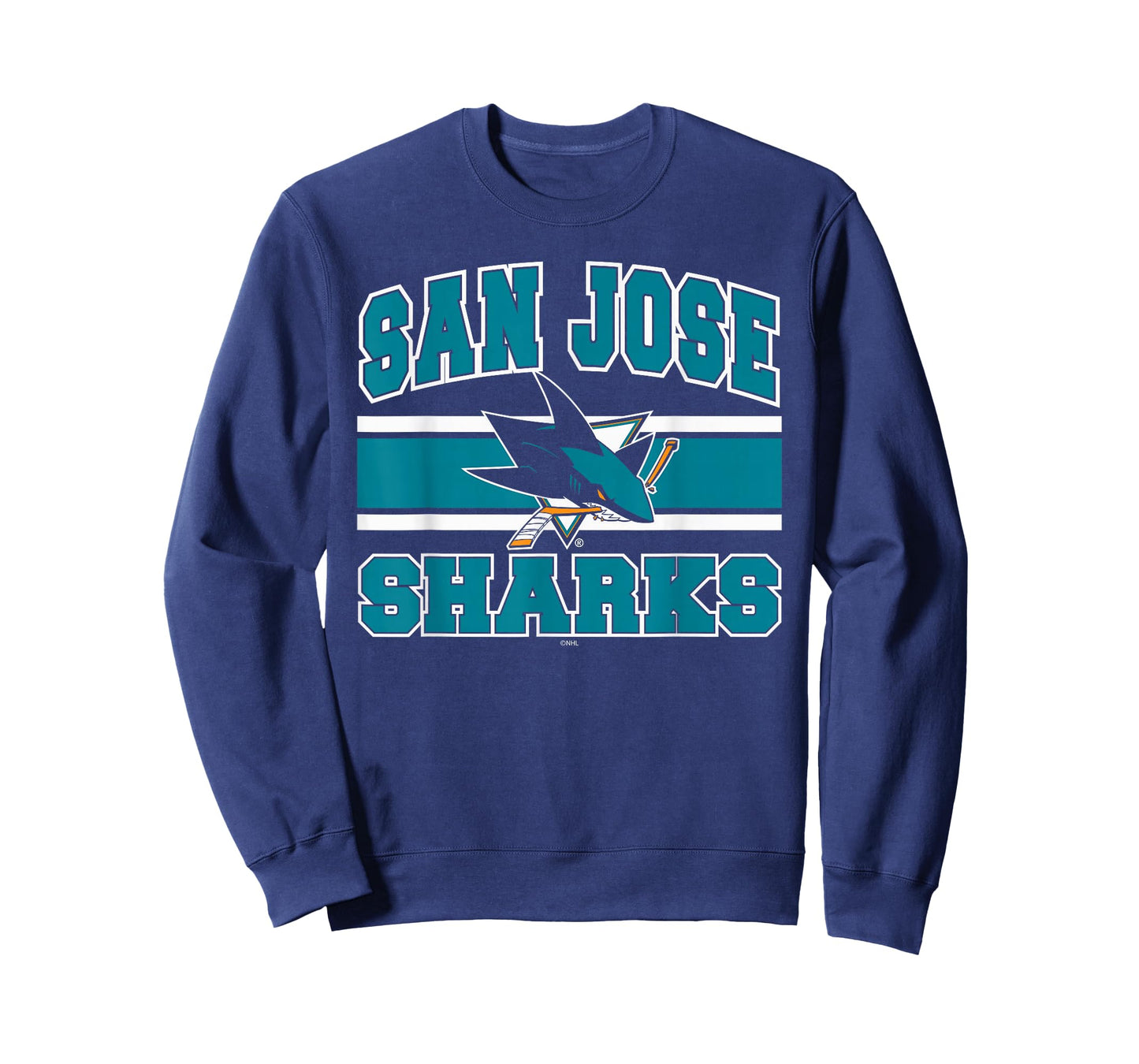 San Jose Sharks Stripe Black Officially Licensed T-Shirt