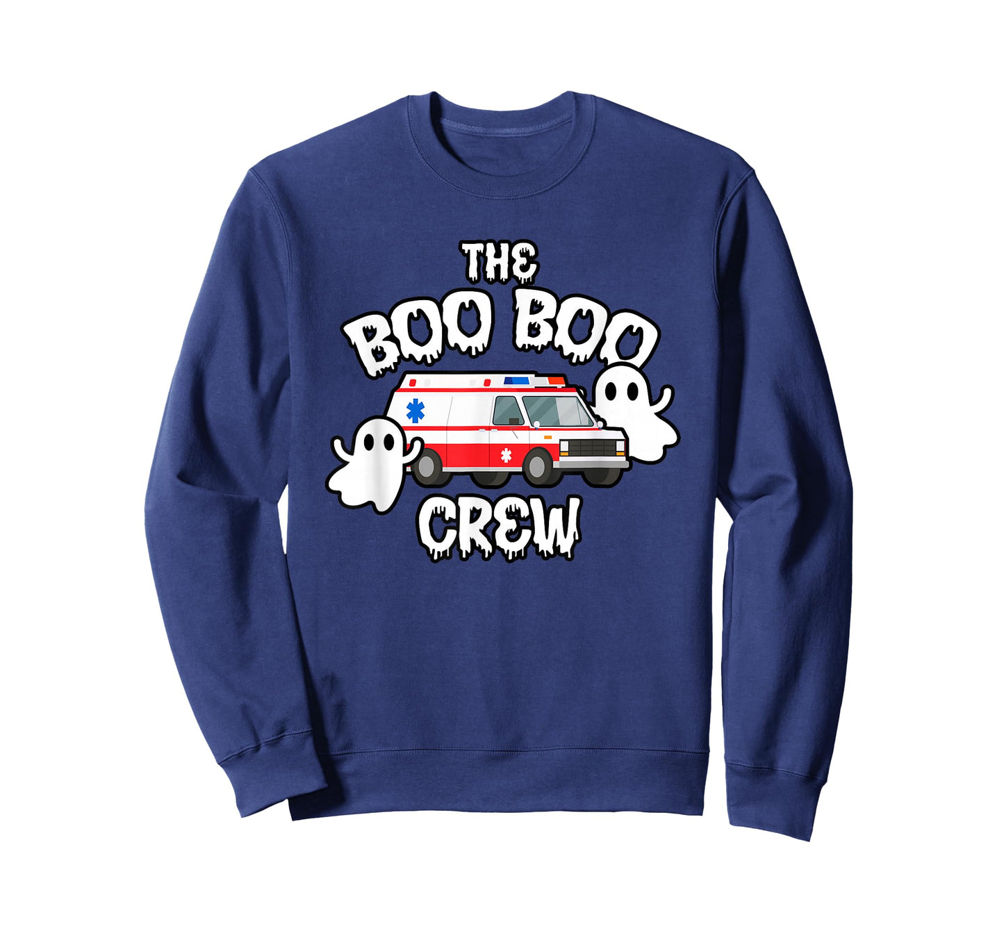 EMT Paramedic EMS Boo Boo Crew Ambulance Ghost Halloween T-Shirt