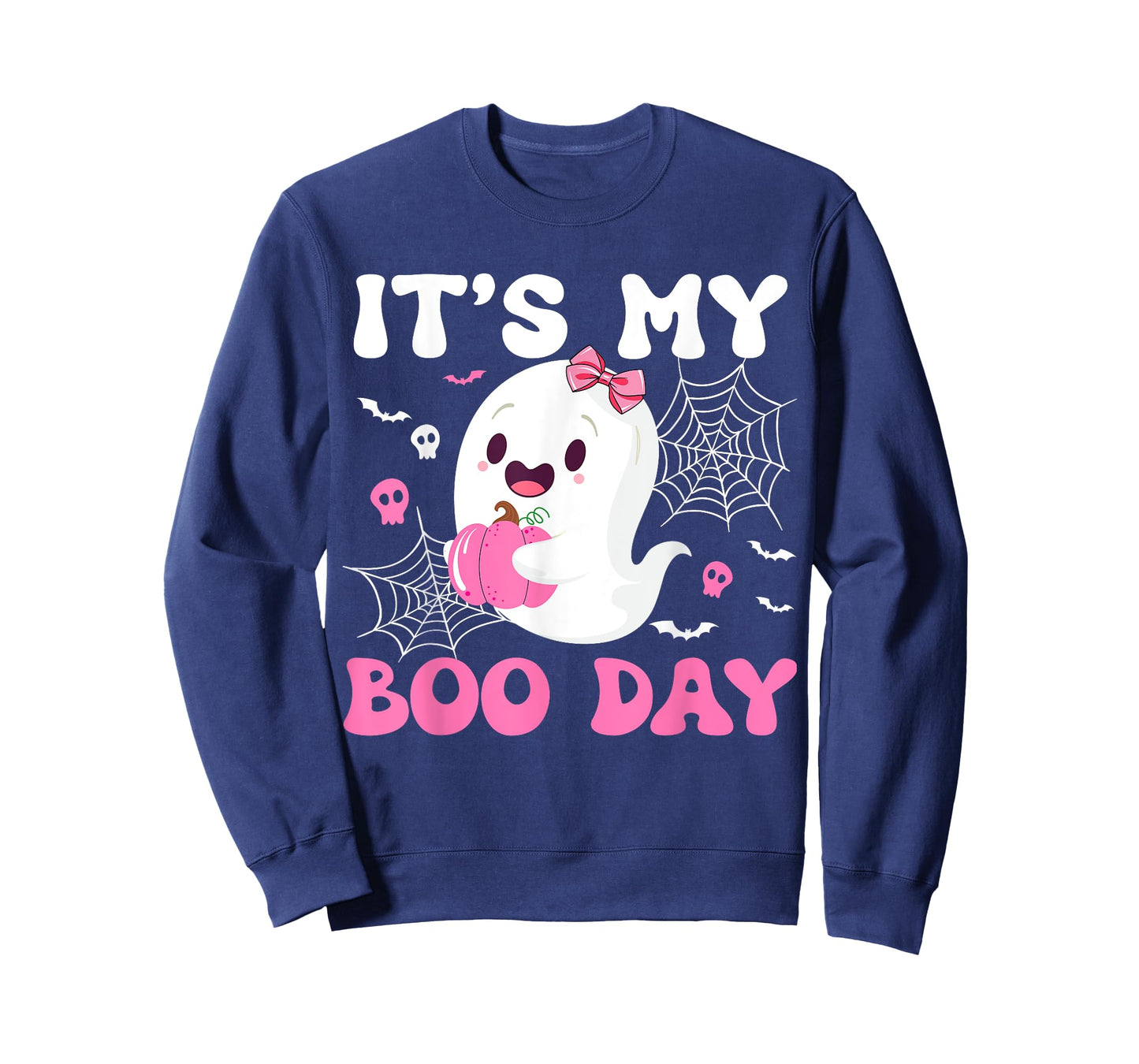 Cute ghost Pink bow Its my boo day Halloween T-Shirt