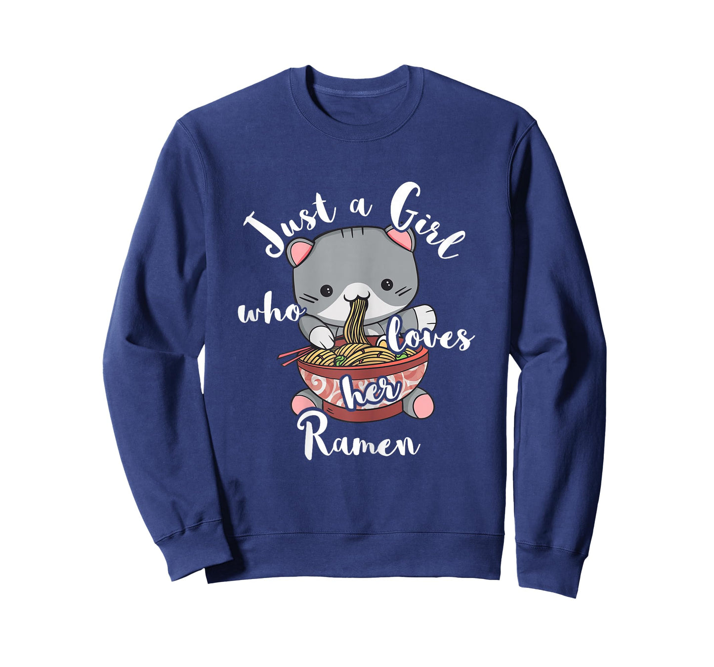 Ramen Girls Japanese Noodle Soup Food Cute Kawaii Cat T-Shirt