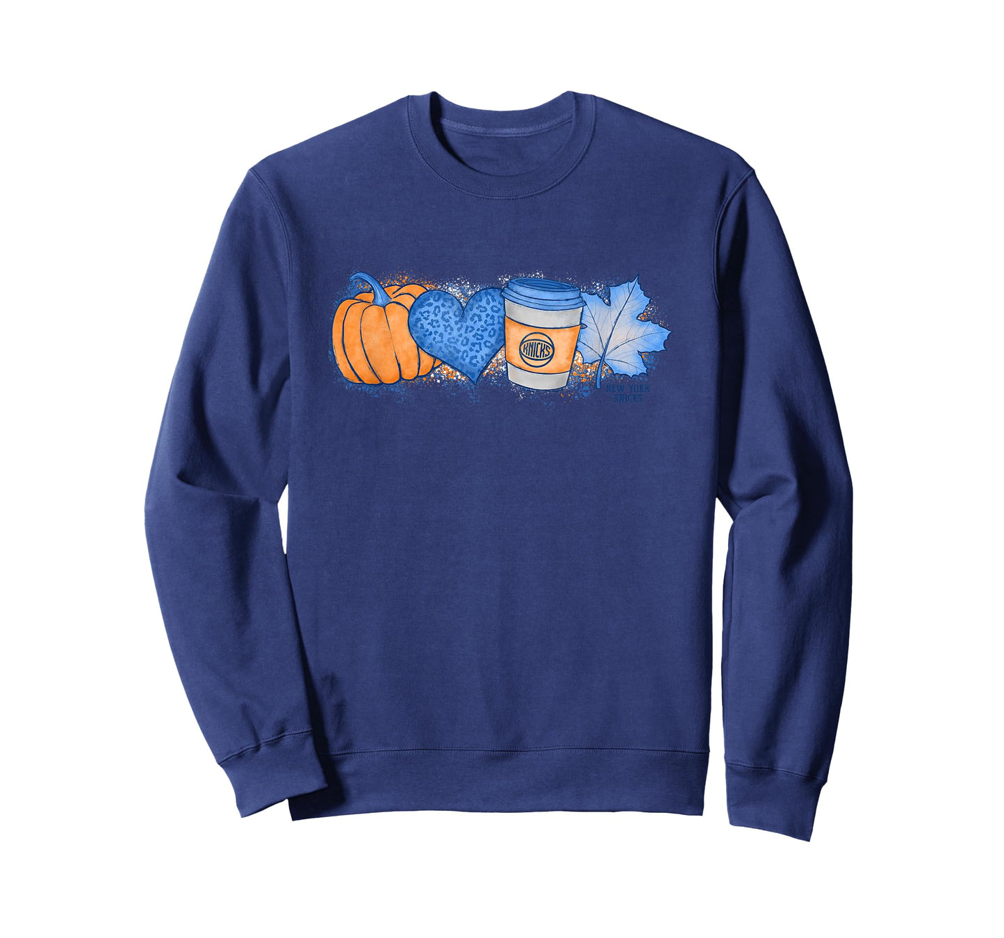NBA New York Knicks Cozy Fall Painted Banner T-Shirt