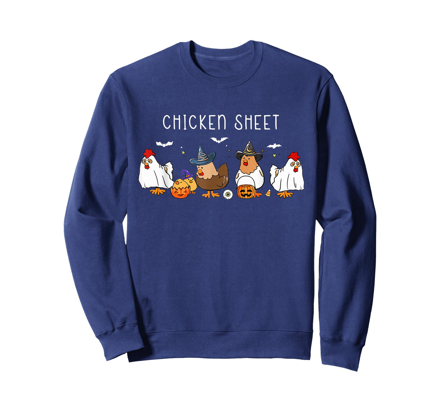 Funny Chickens Boo Ghost Farm Animal Halloween Chicken Sheet T-Shirt
