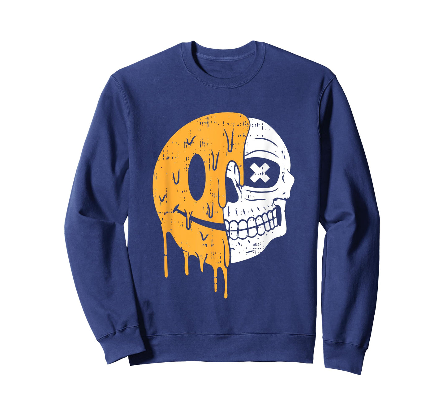 Smile Emoticon Skull Halloween Costume Scary Skeleton Bones T-Shirt