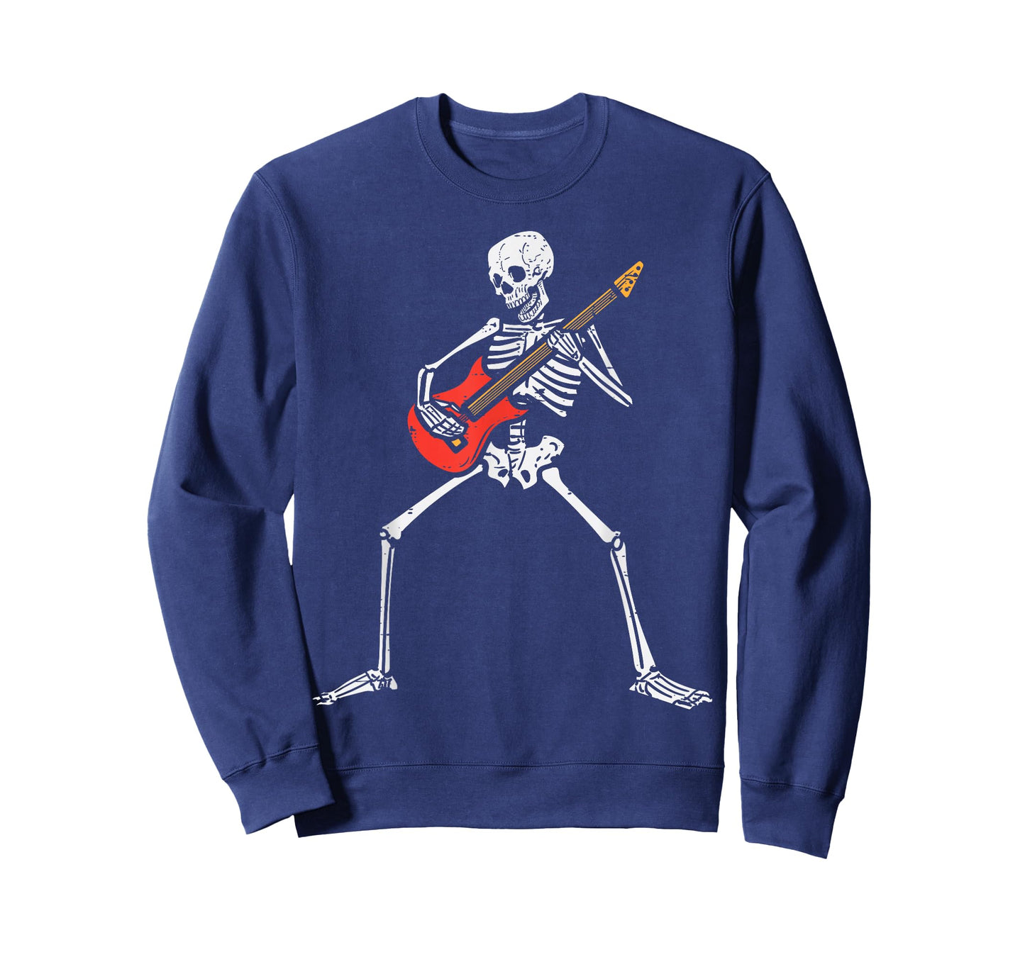 Halloween Skeleton Rocker Guitar Punk Rock Costume Men Women T-Shirt