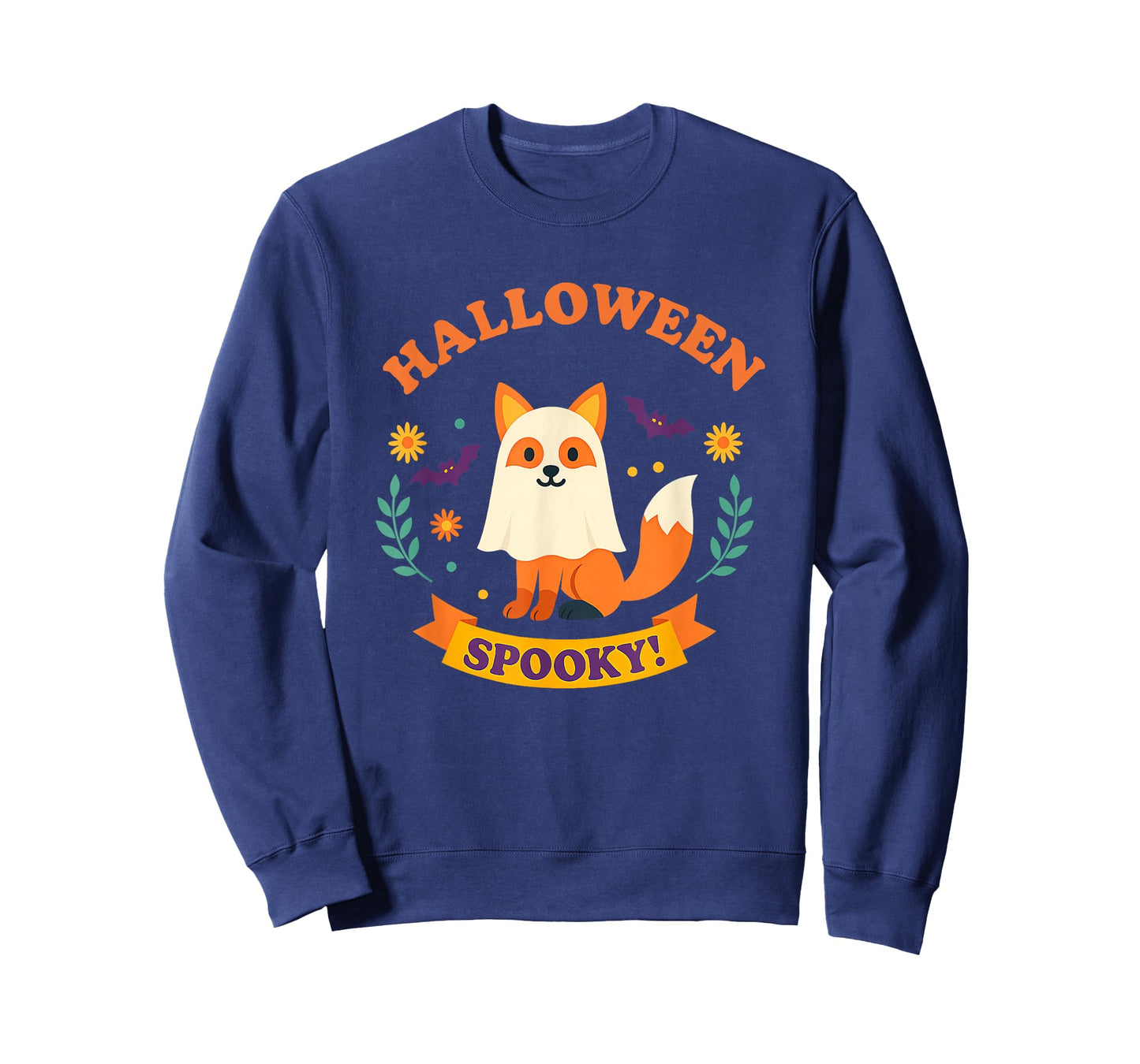 Cute Fox Halloween Spooky Ghost Costume Kids Funny Animal T-Shirt
