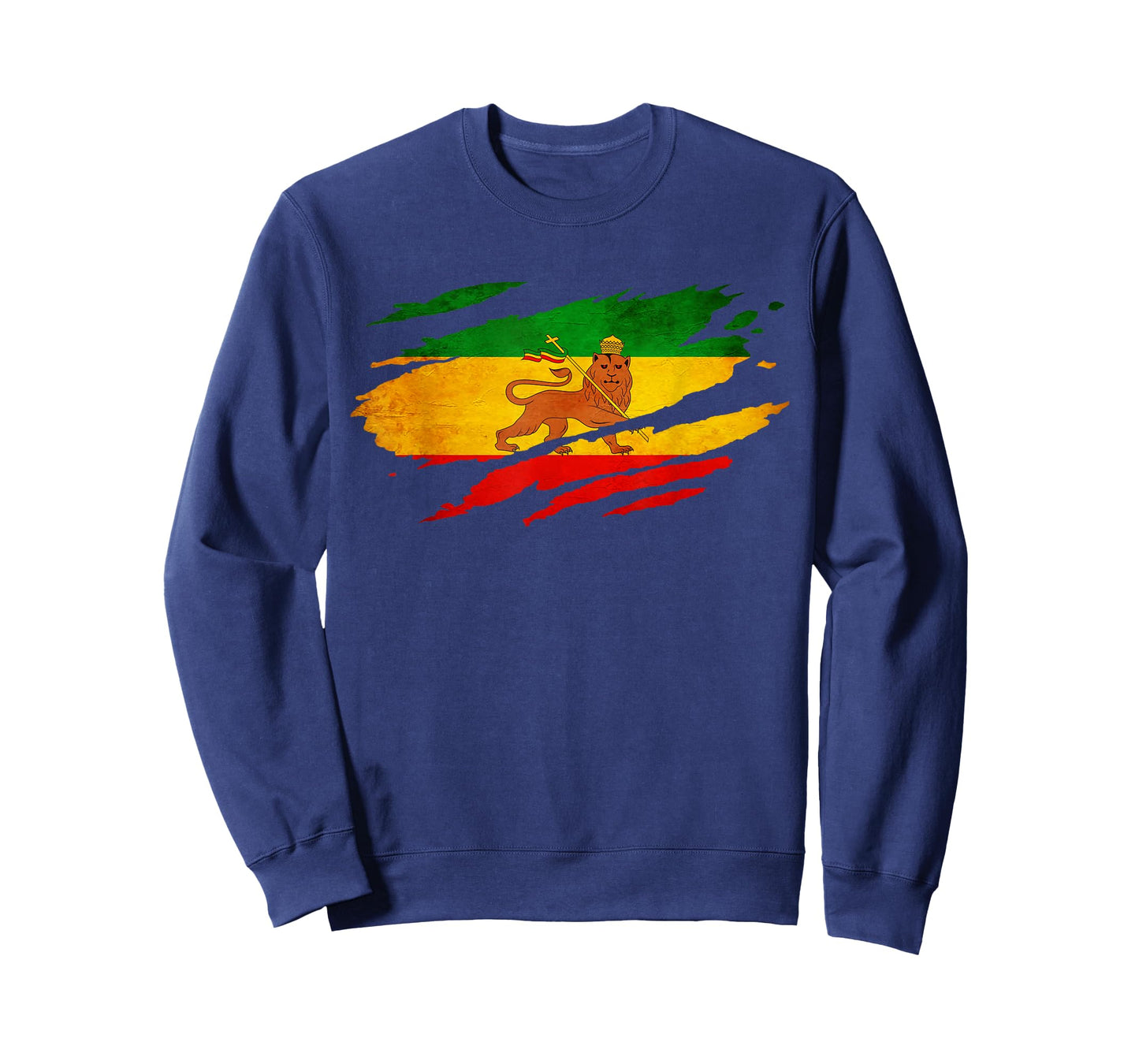 Vintage Old Ethiopia Flag shirt Lion Judah Rasta Reggae T-Shirt