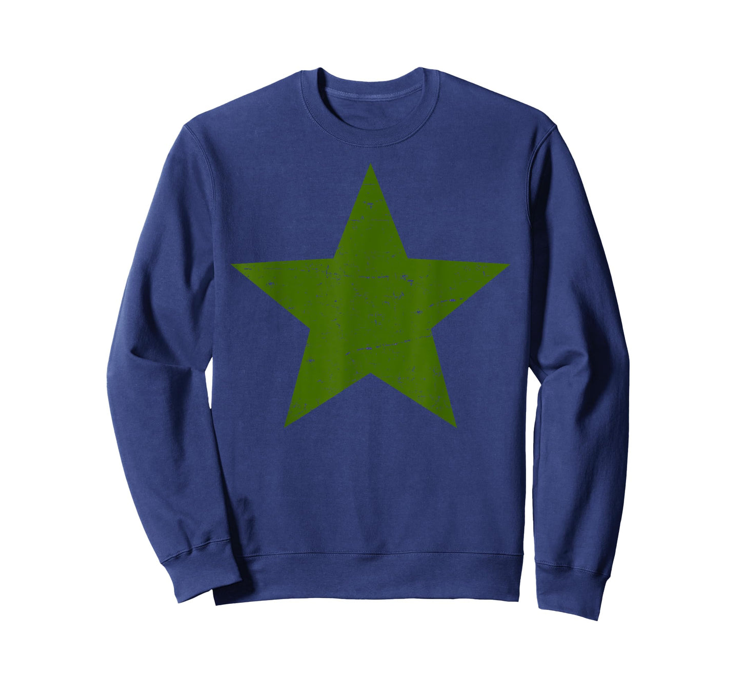 Grunge Alternative Distressed Red Star 90s rock music Green T-Shirt