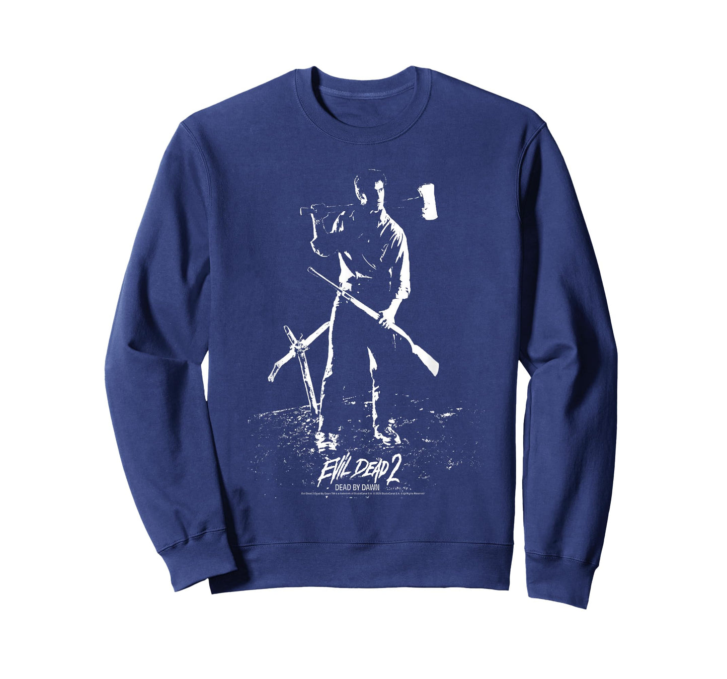 Evil Dead 2 Ash Silhouette with Weapons Horror Movie T-Shirt