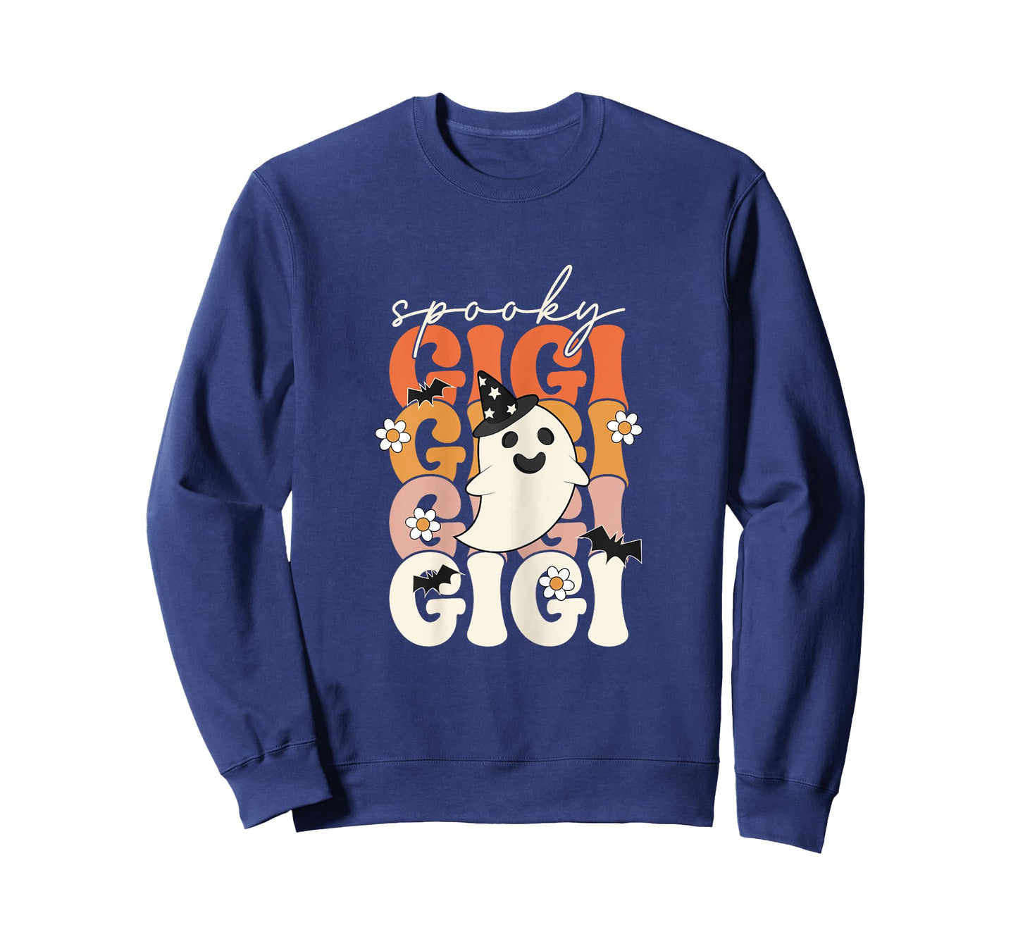 Spooky Gigi Funny Mom Halloween Ghost Witch Bat T-Shirt