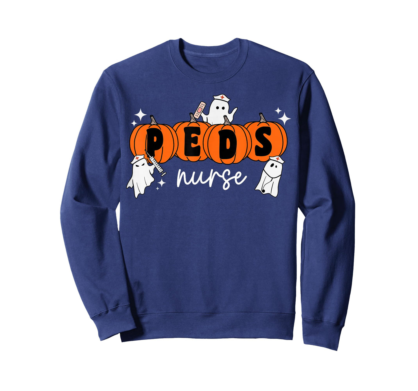 Peds Nurse Crew Ghost Pumpkin Pediatric Nurse Halloween T-Shirt