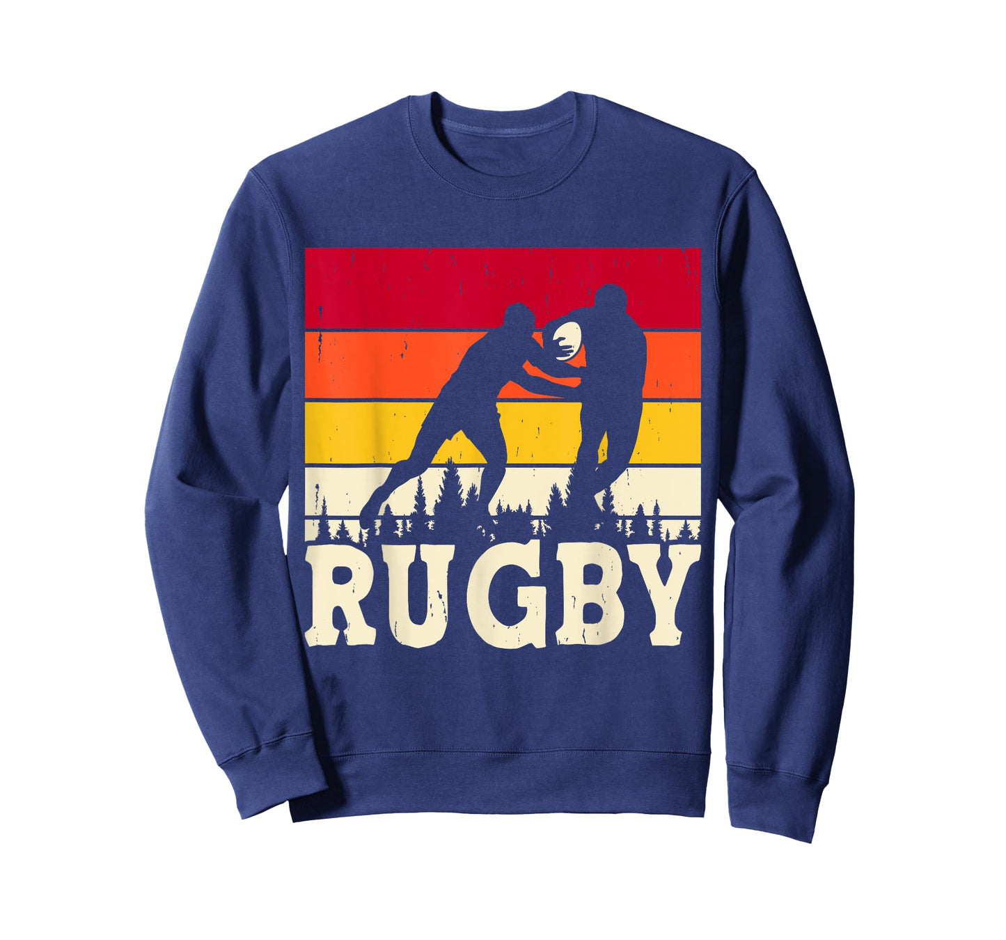 Rugby Sunset Vintage Retro T-Shirt