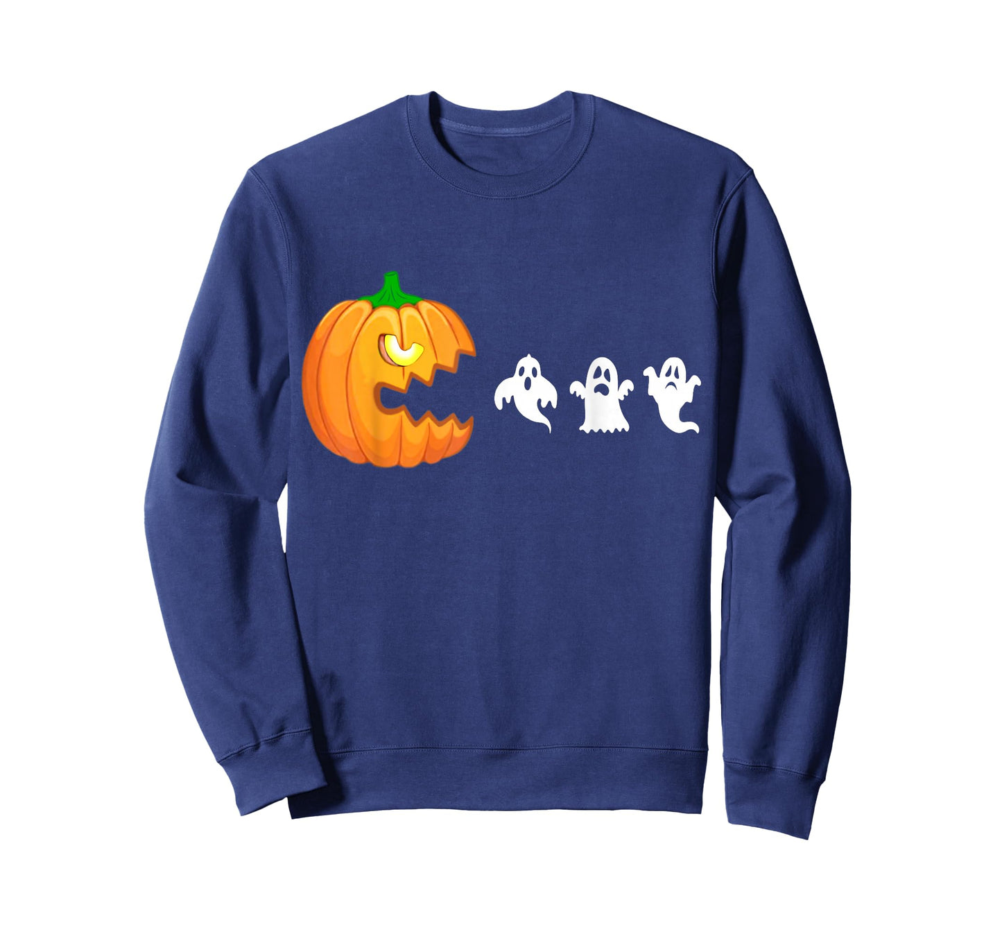 Funny Halloween Pumpkin Eating Ghost, Gamer Men Women Kids T-Shirt