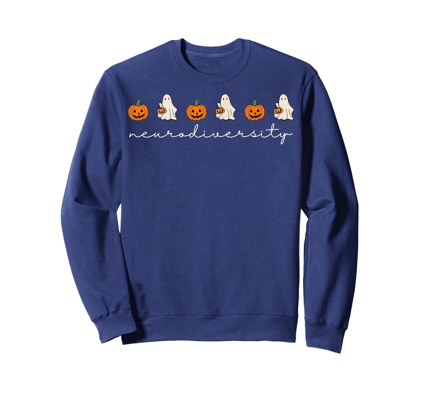 Neurodiversity Pumpkin Ghost Halloween Autism Awareness T-Shirt