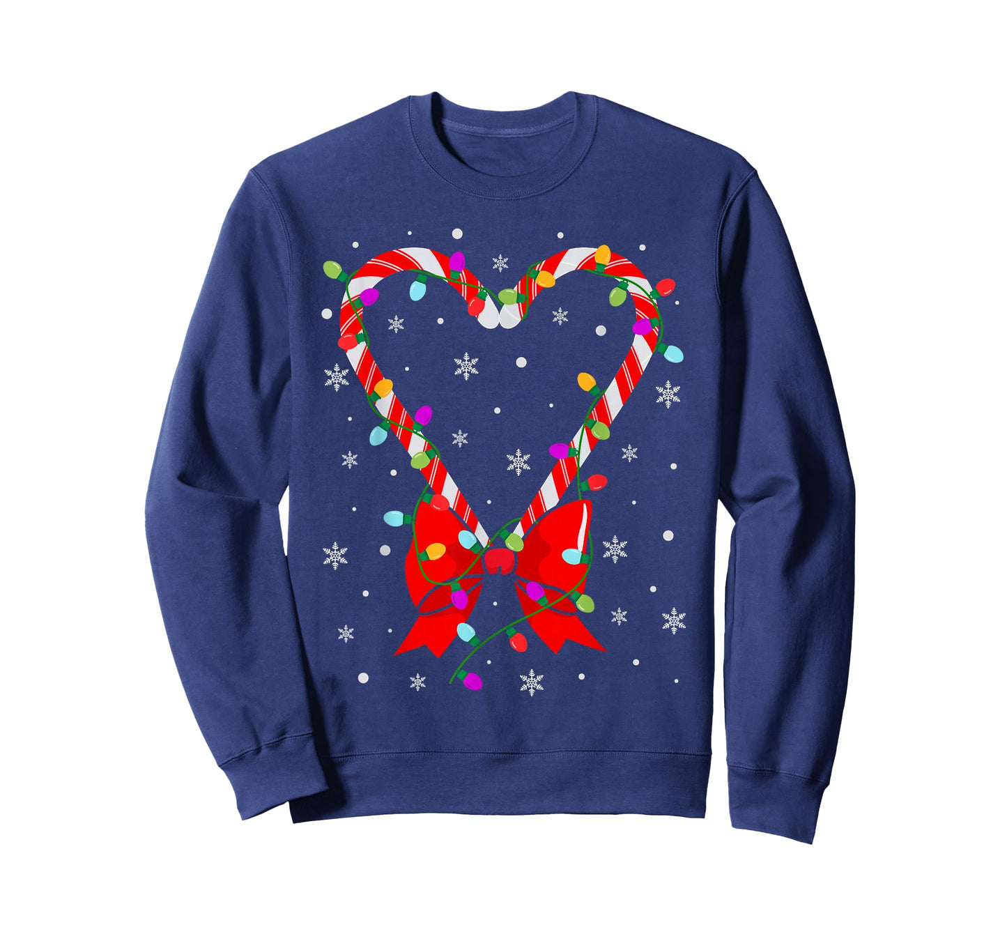 Candy Cane Heart Christmas Love Candy Xmas Men Women Kids T-Shirt