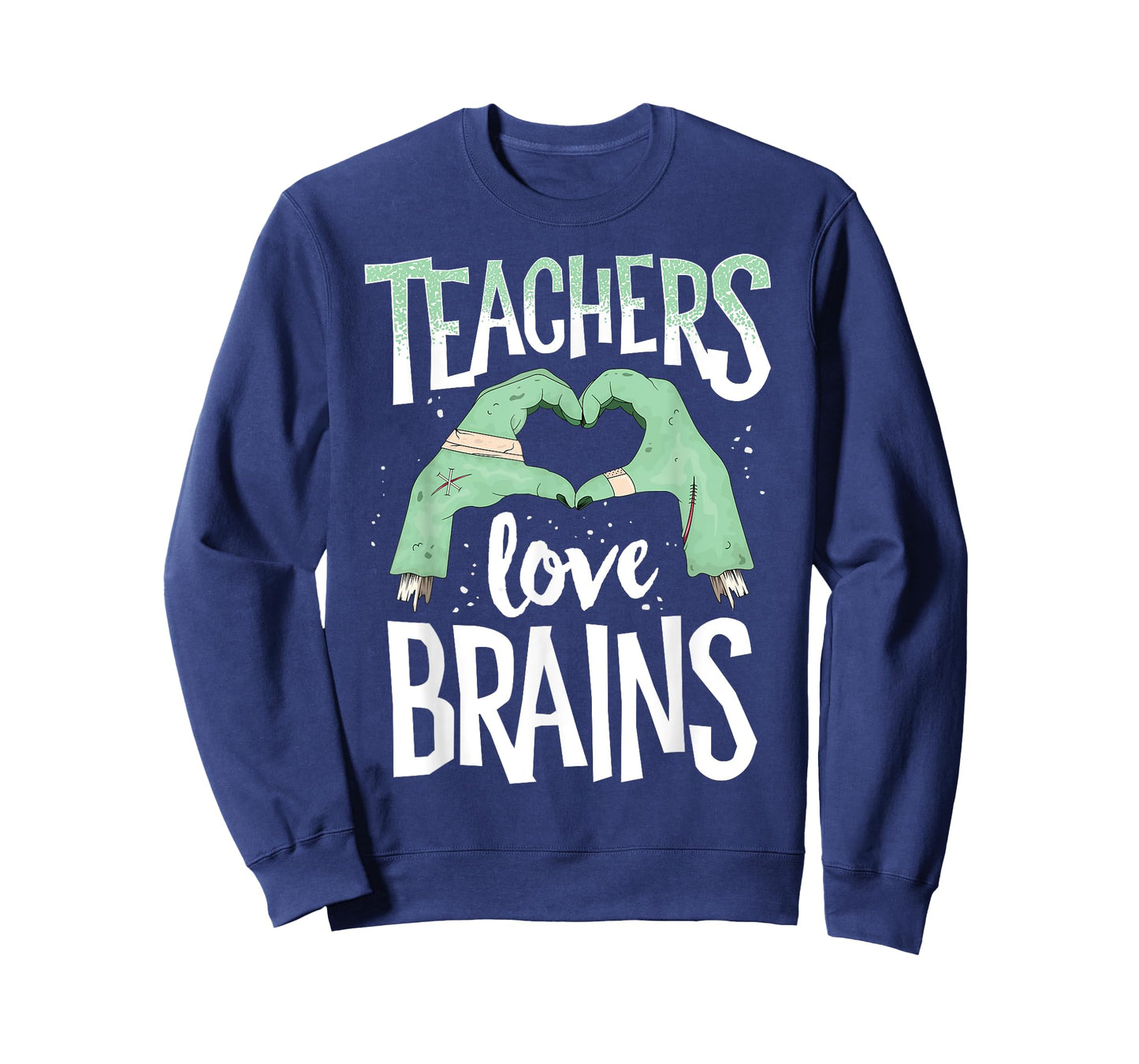 Teachers Love Brains Halloween Costume Trick Treat Zombie T-Shirt for Men Women Kids
