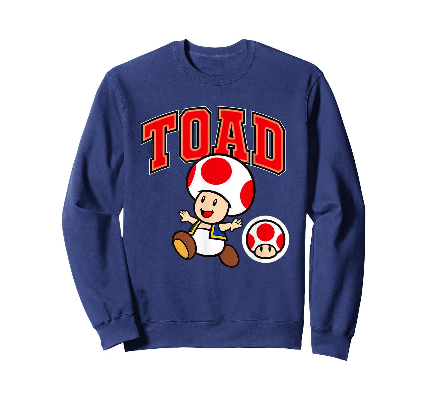 Super Mario Toad Big Character Collegiate Style T-Shirt