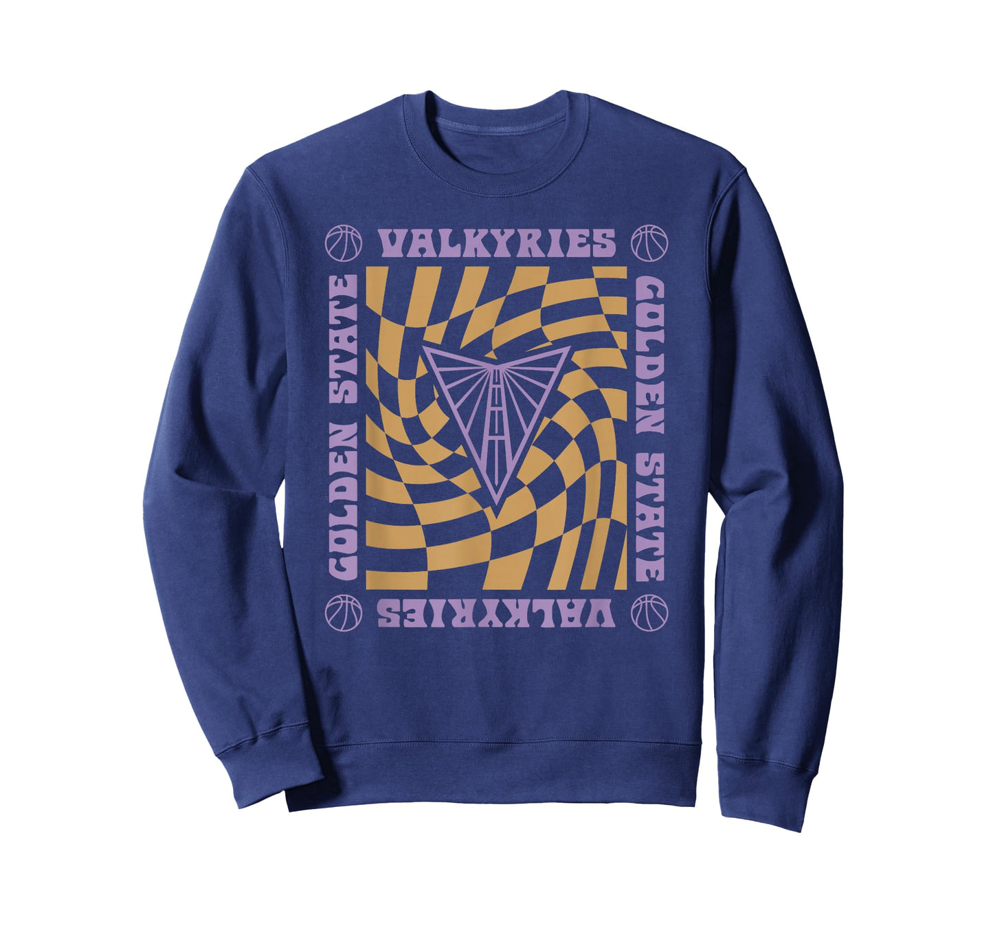 WNBA Golden State Valkyries Retro Wavy Checkerboard T-Shirt