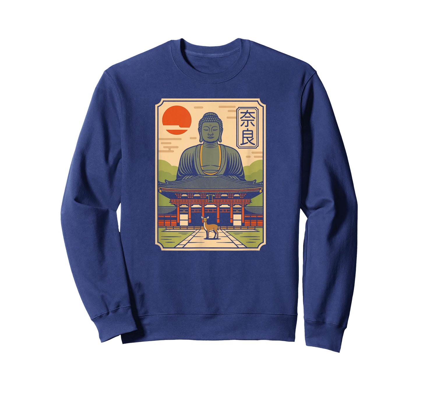 Nara Deer Japan Retro Todaiji Temple Japanese Kanji Souvenir T-Shirt