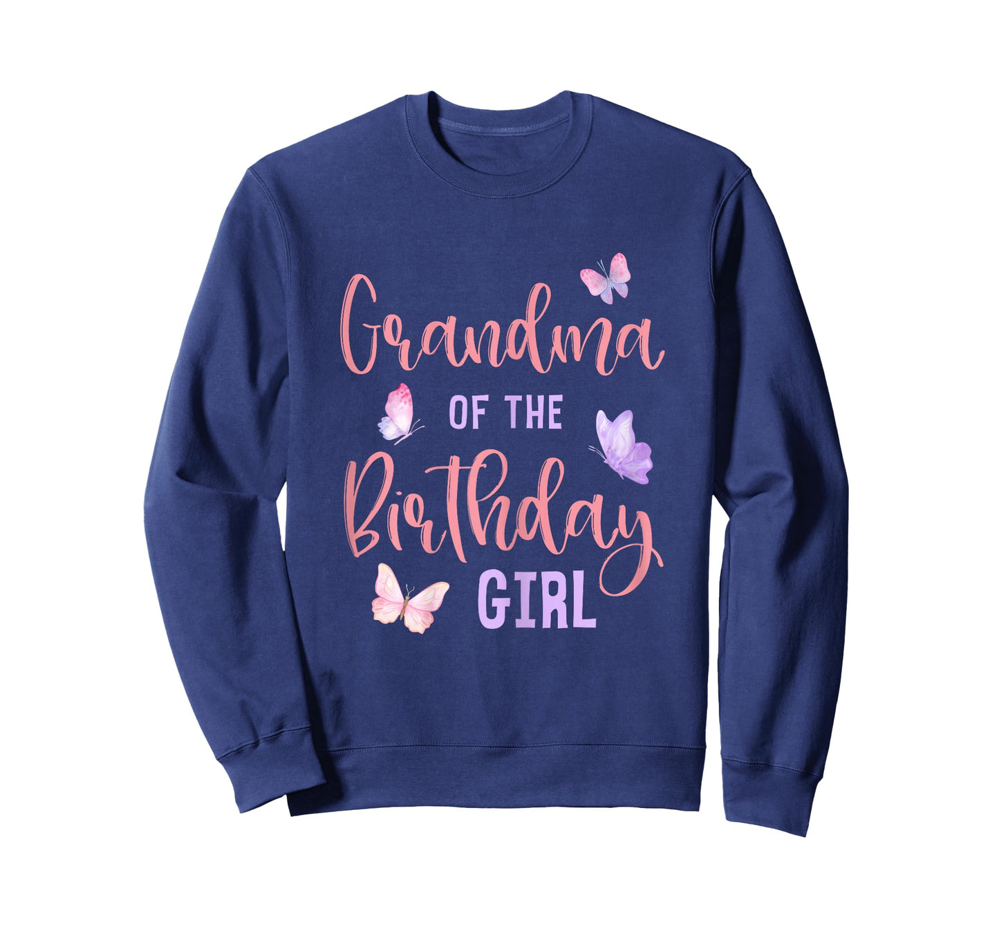 Grandma of The Birthday Girl Butterfly Party Matching Family T-Shirt
