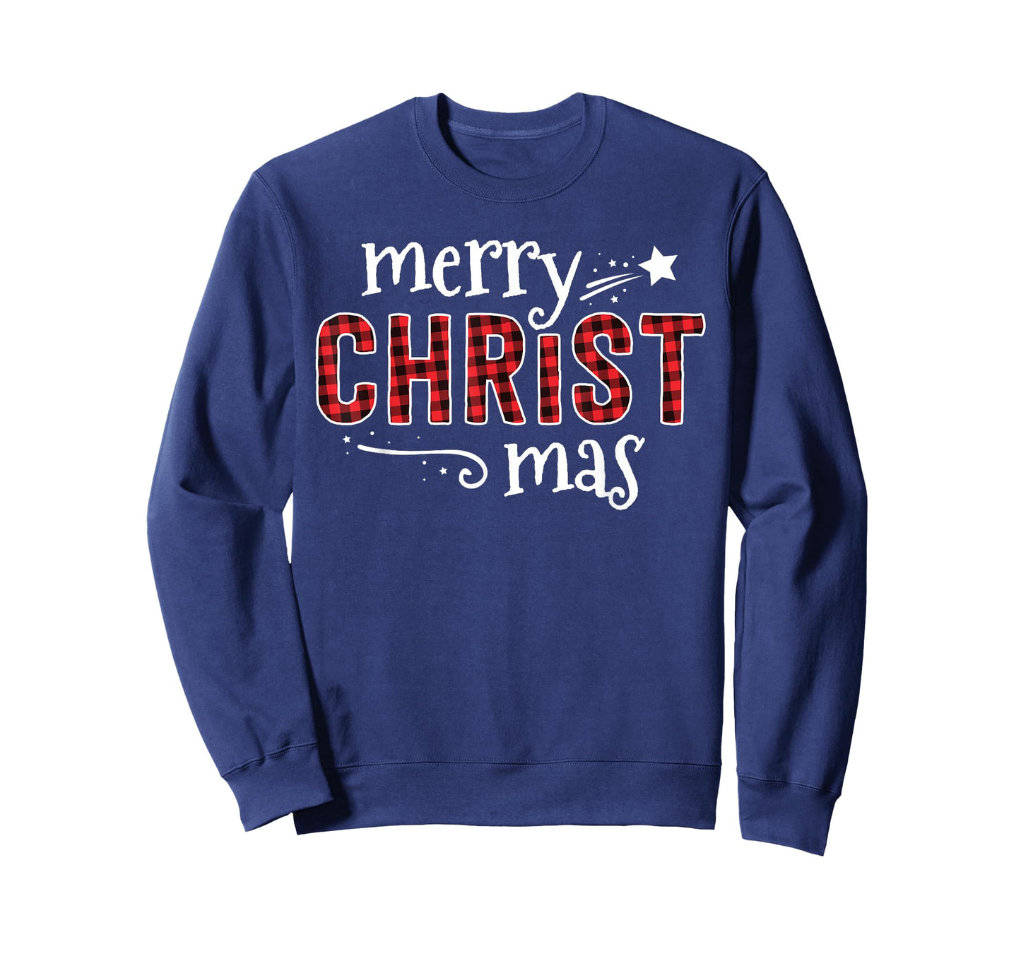 Buffalo Plaid Merry Christ Mas Shirt Christmas Christian T-Shirt