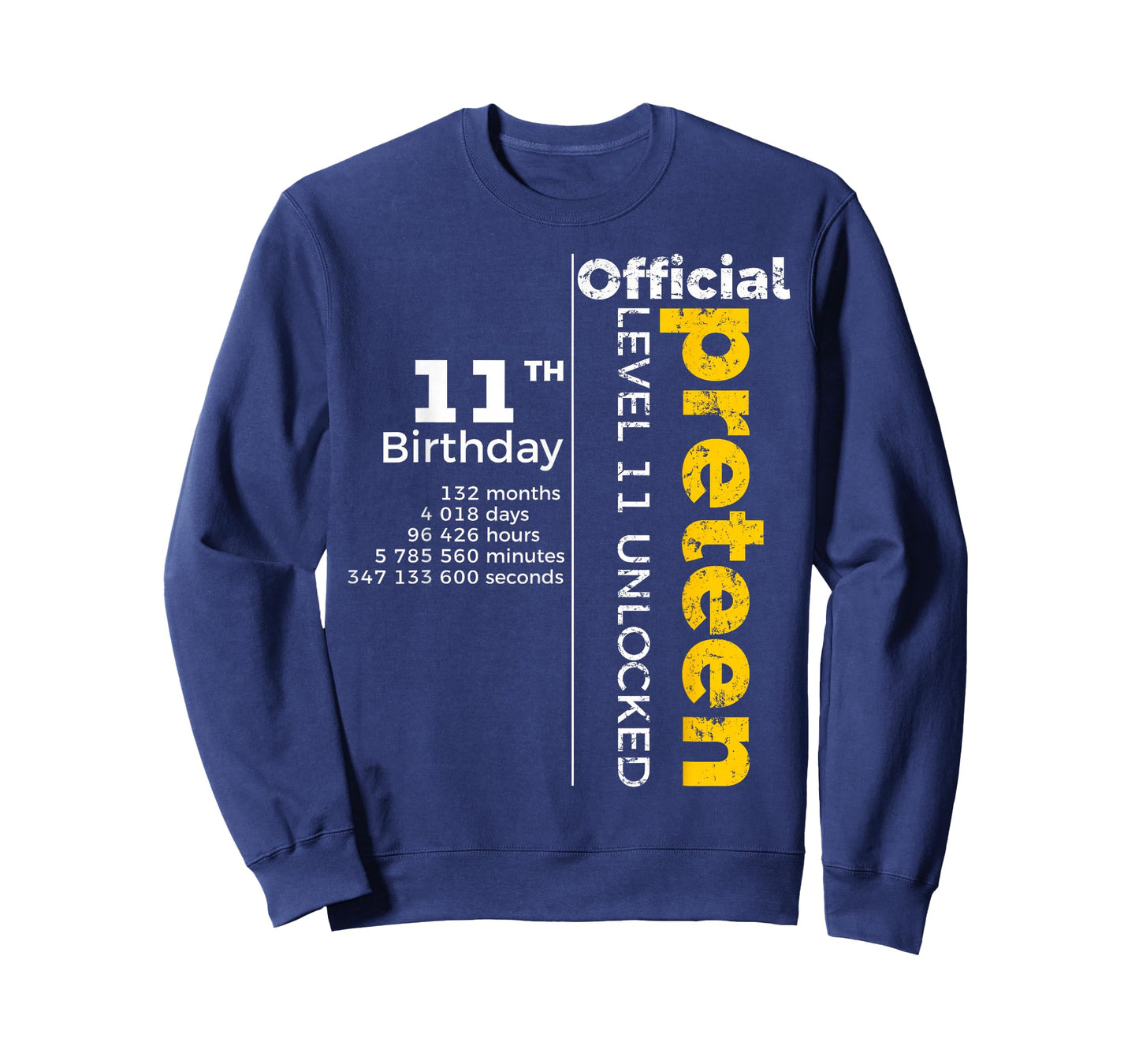 11th Birthday - Official Preteen Level 11 Unlocked Funny T-Shirt