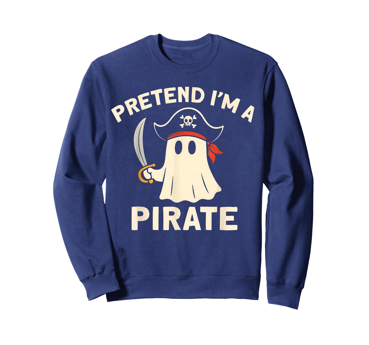 Pretend I'm A Pirate Funny Halloween Ghost Costume Matching T-Shirt