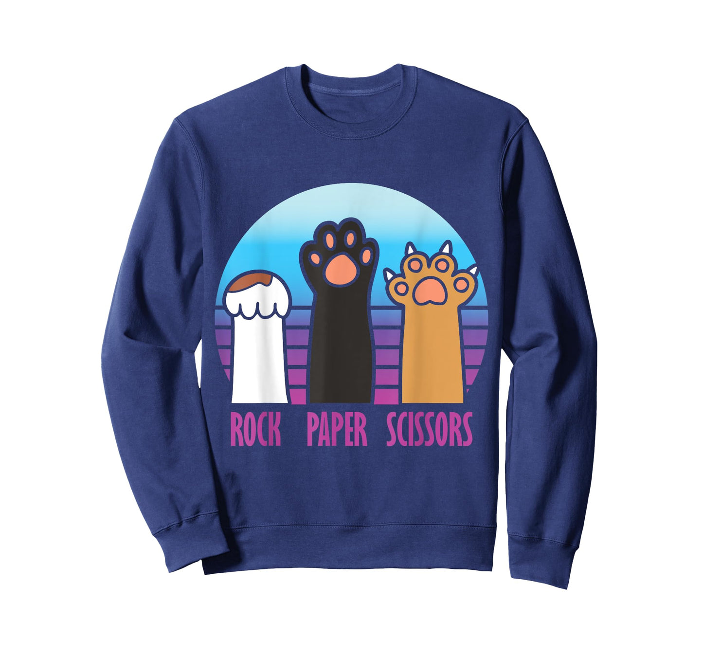 Rock Paper Scissors Hand Game Meme Animal Paw Cat T-Shirt