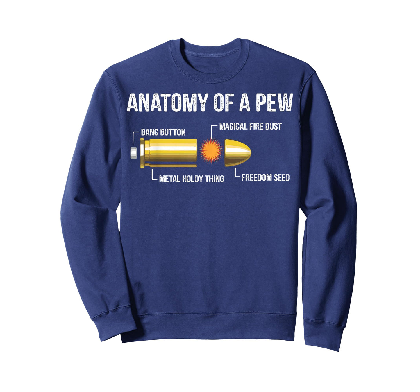 Funny Gun Ammo Bullet Gift - Anatomy Of A Pew T-Shirt