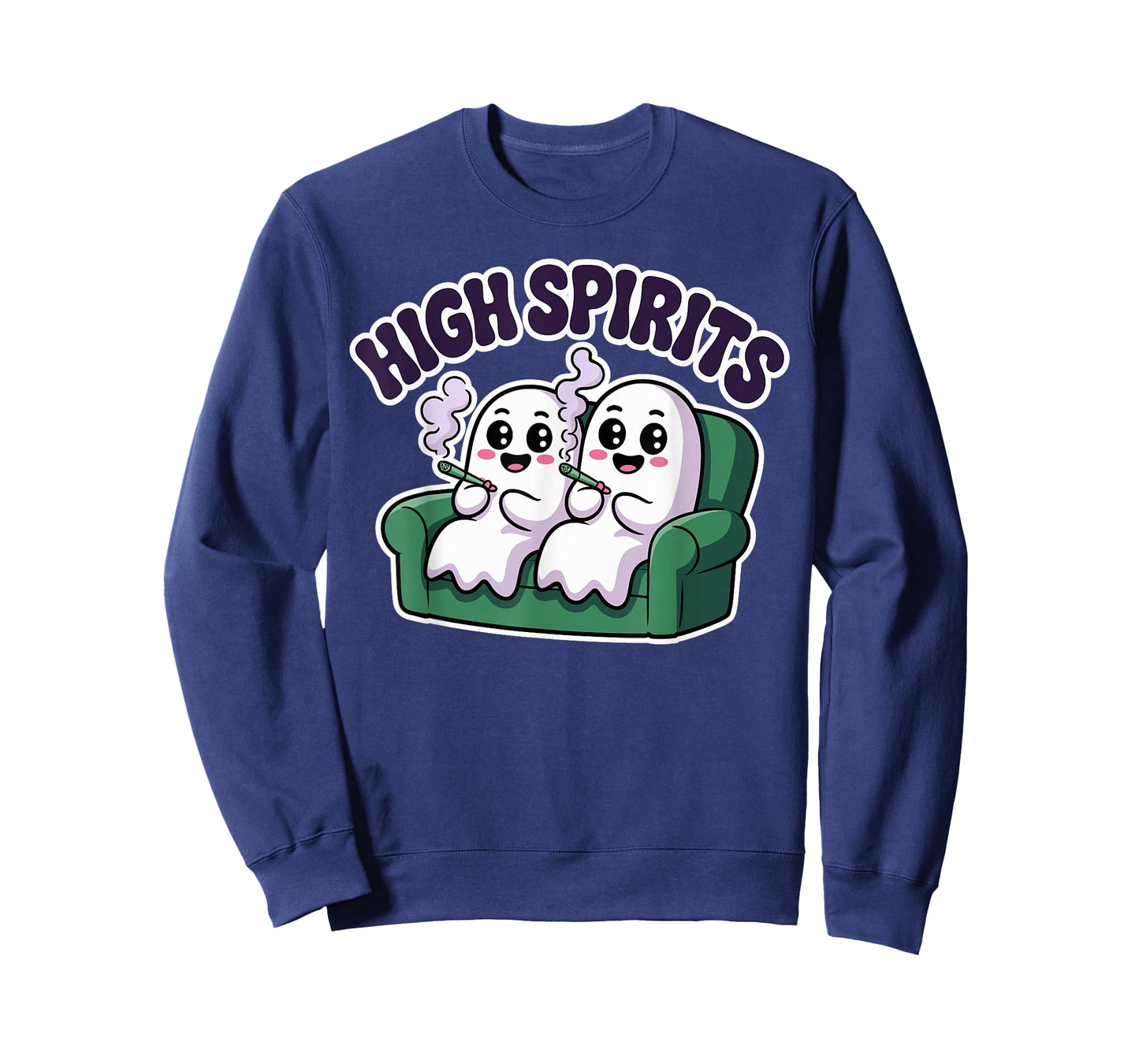 High Spirits Funny Ghost Weed Halloween Humor T-Shirt