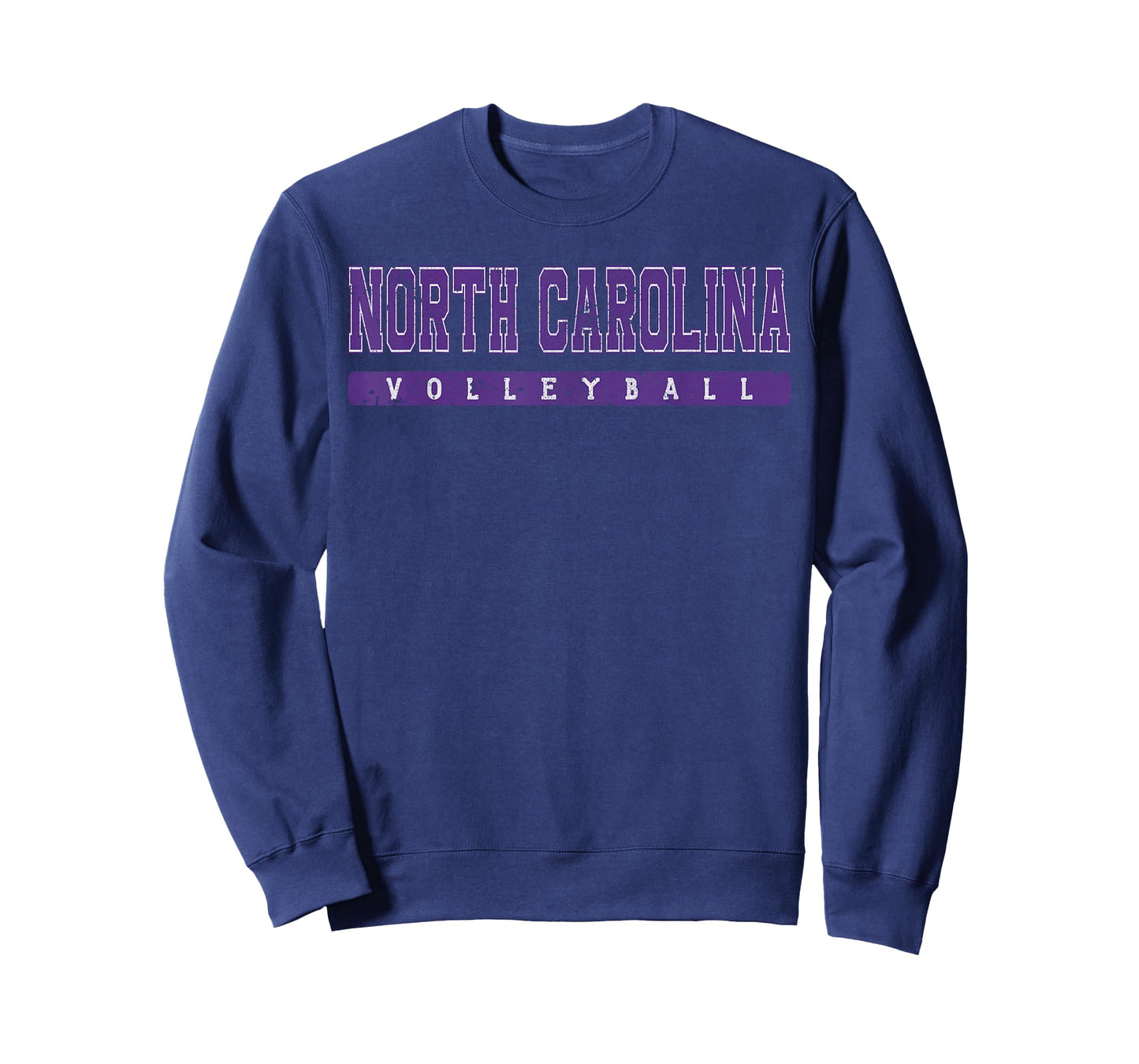 North Carolina Volleyball Purple Vintage Text T-Shirt