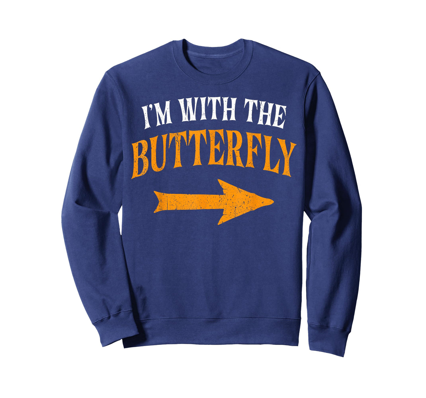 I'm With Butterfly Party Matching Couples Halloween Costume T-Shirt
