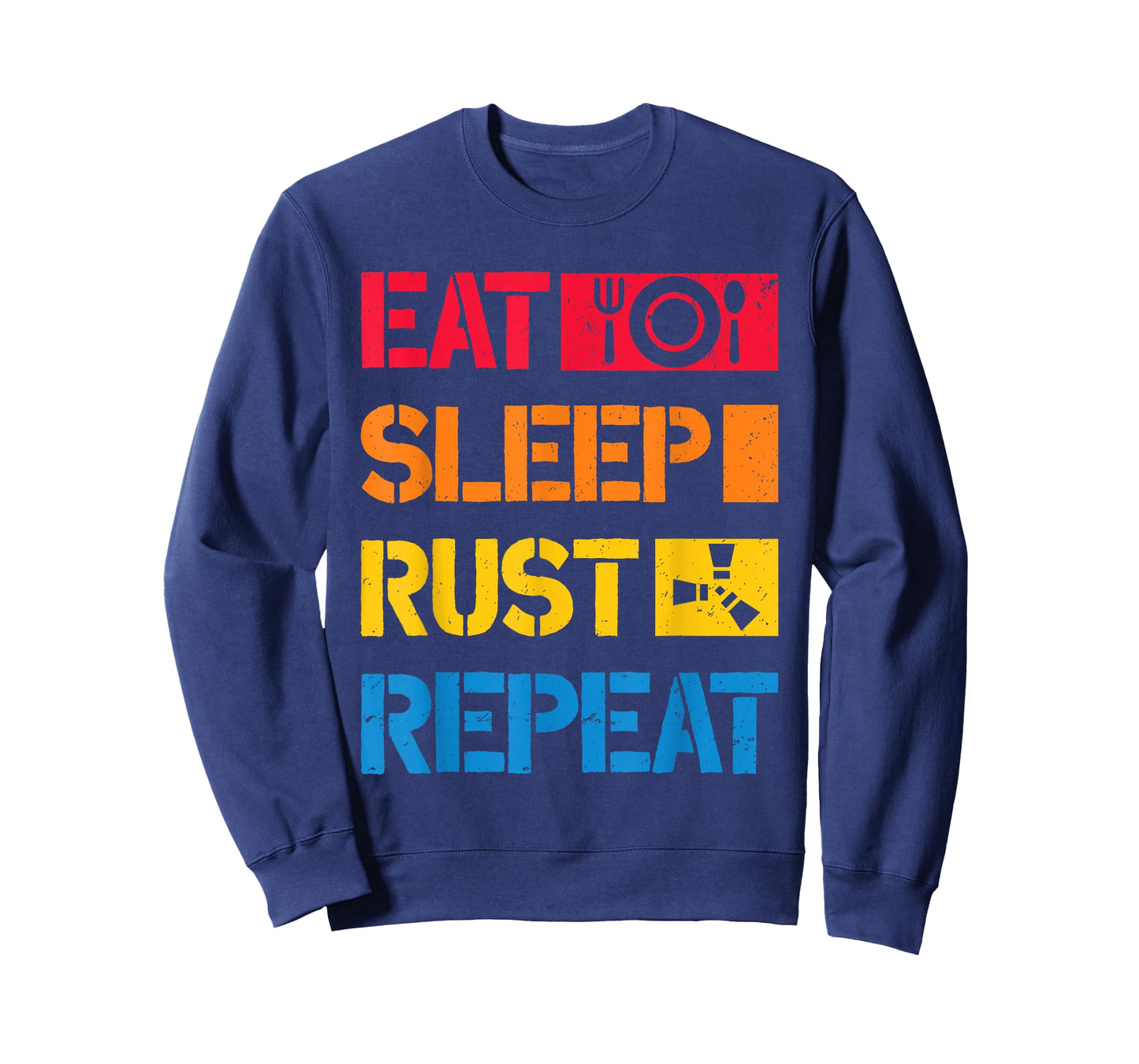 EAT SLEEP RUST REPEAT funny programmer coder programming T-Shirt