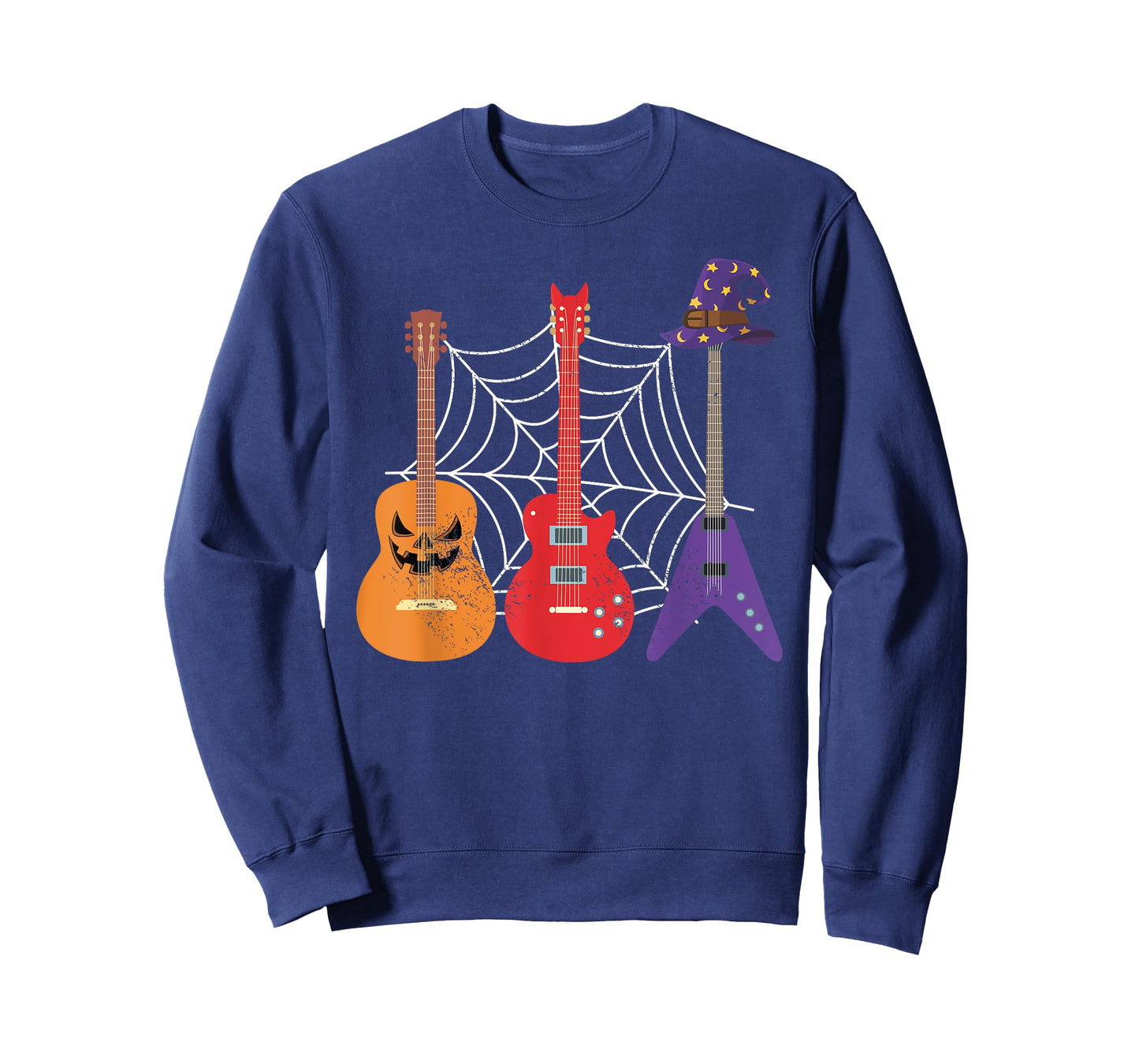 Trick Or Treat Music Guitar Guitarist Gift Spooky Halloween T-Shirt