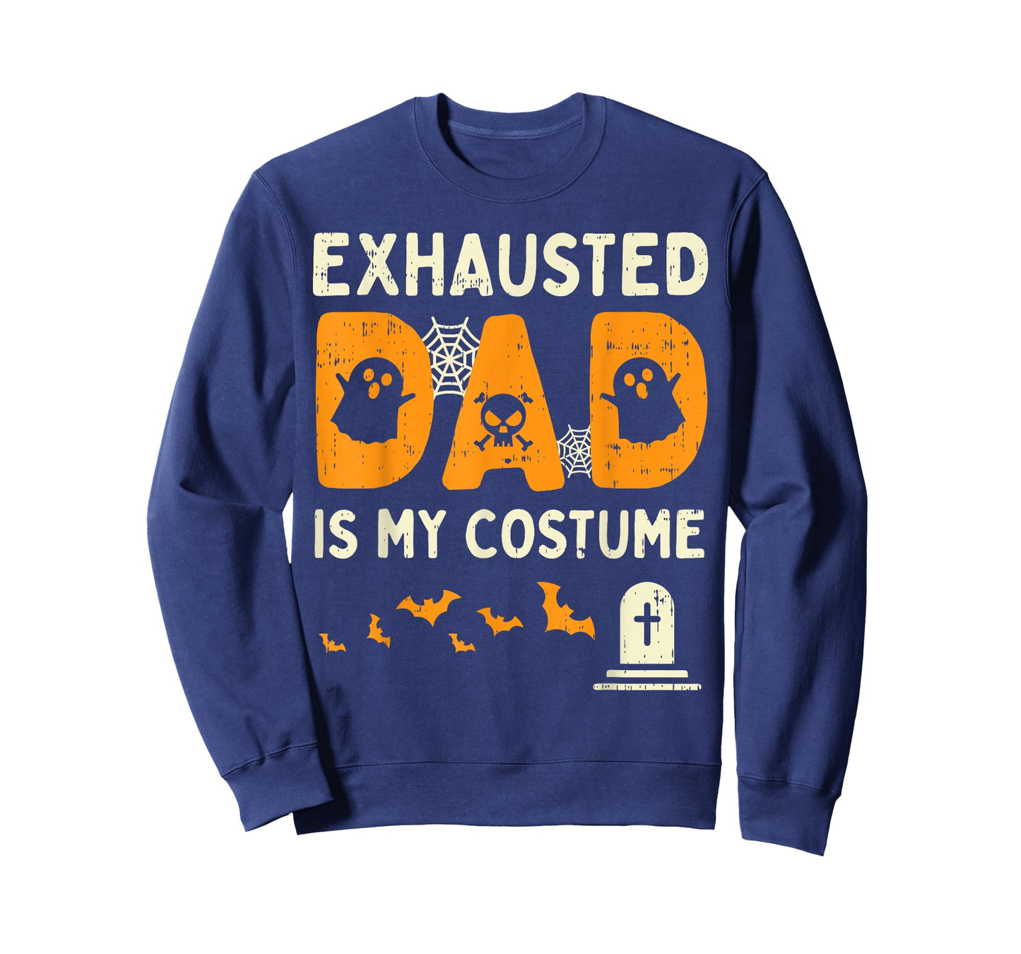 Exhausted Dad Costume Funny Matching Halloween Men Gift T-Shirt