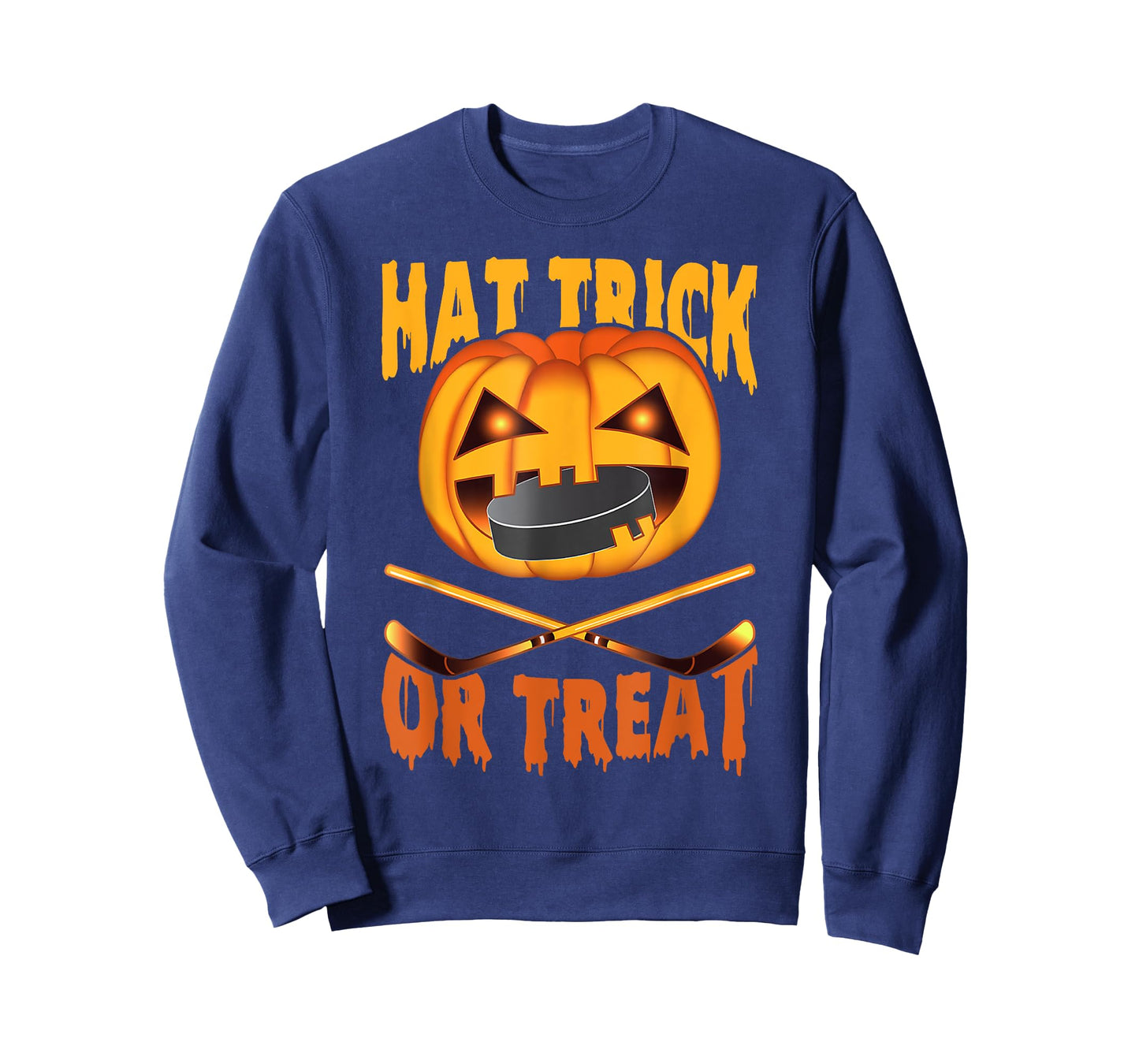 Hat Trick Or Treat Hockey Halloween T-Shirt