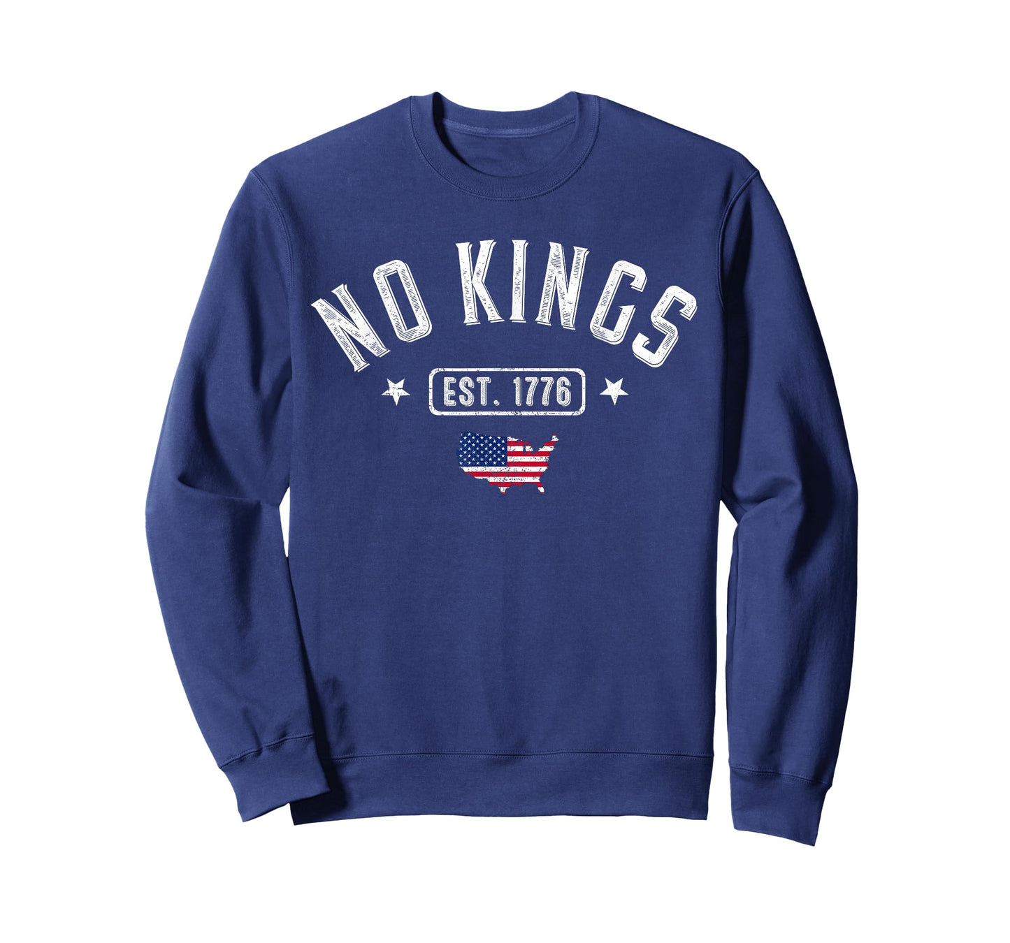 No Kings In America Since 1776 Resist 8647 US Flag Men Women T-Shirt