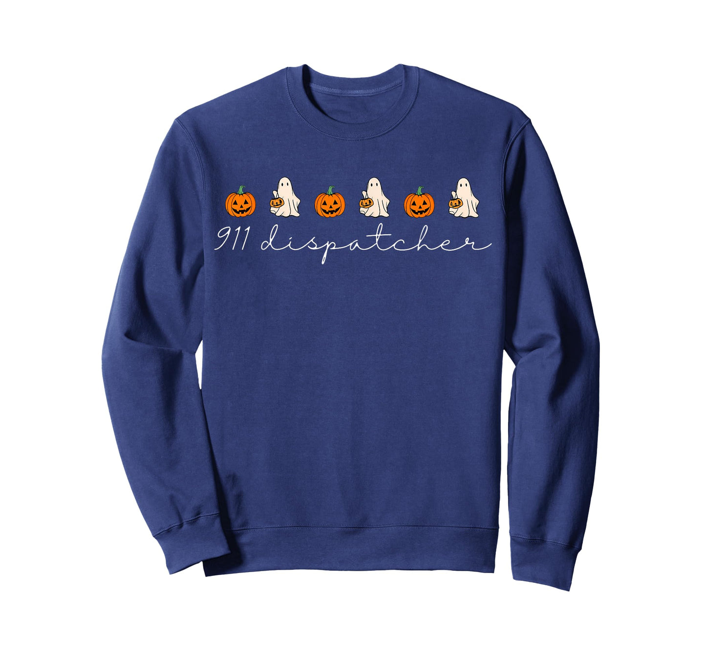 911 Dispatcher Pumpkin Spooky Ghost Halloween Dispatch T-Shirt