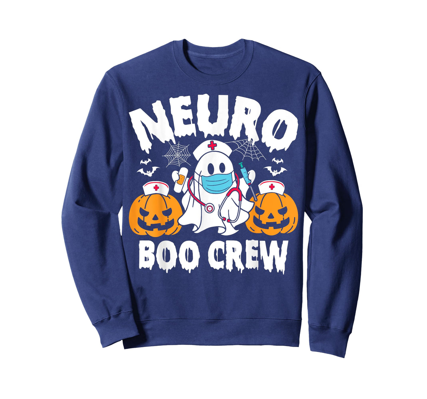 Neuro Nurse Boo Crew Retro Halloween Neurology Nurse T-Shirt