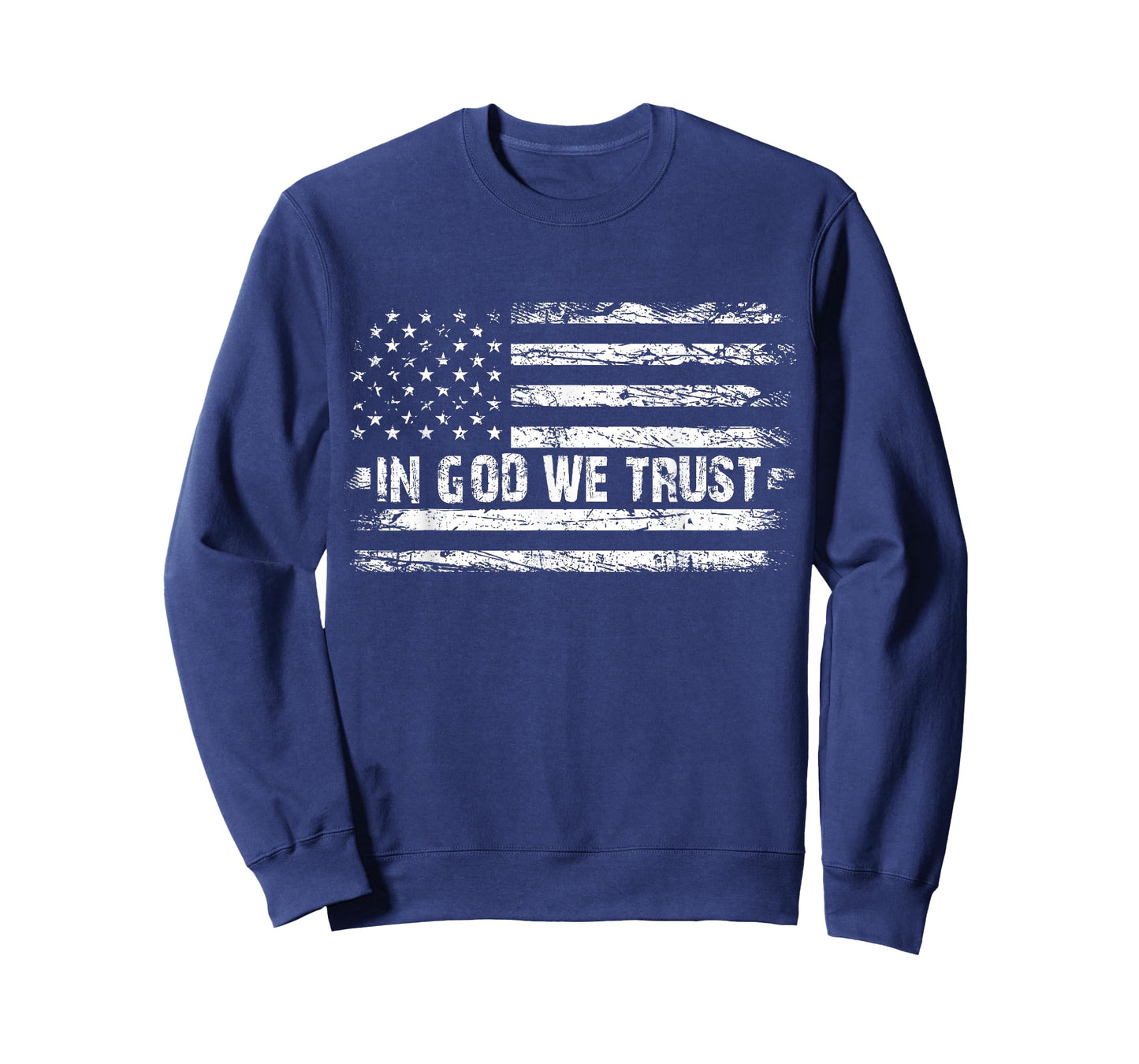 Vintage in God We Trust USA Flag Cross Patriotic Christian Women Men T-Shirt