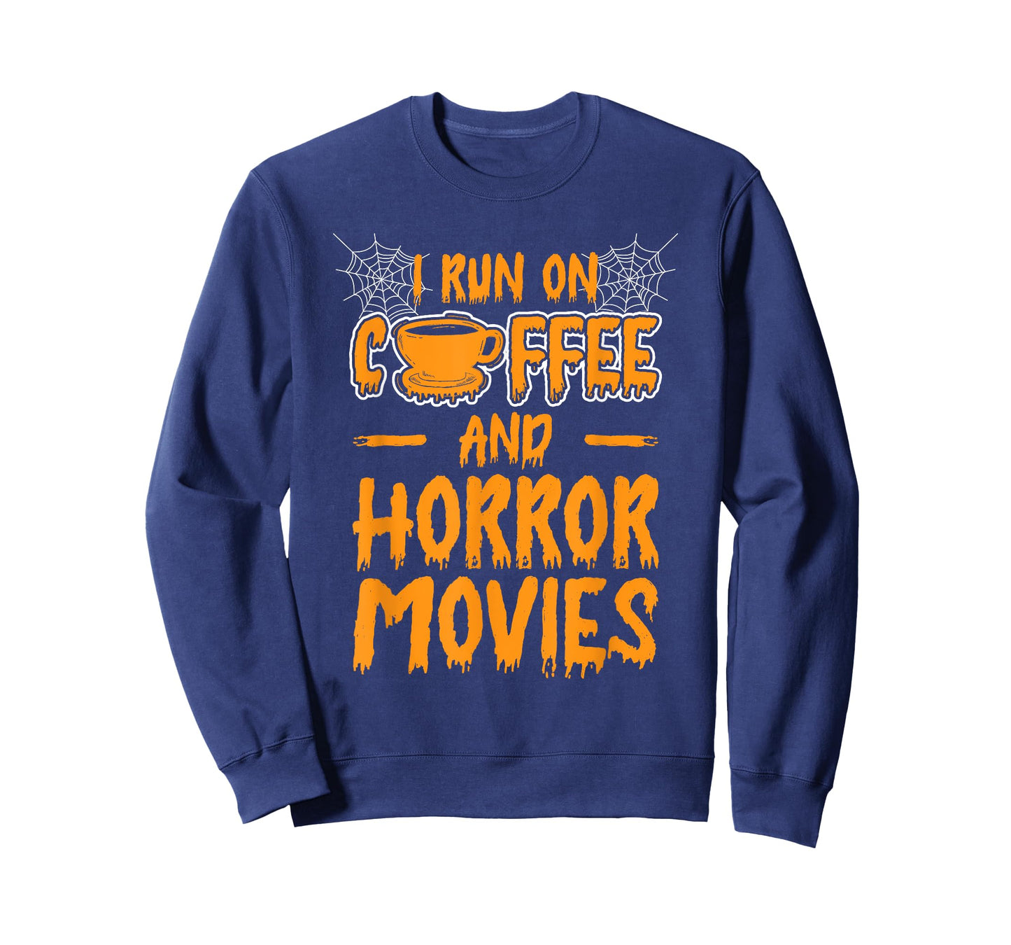 I Run On Coffee and Horror Movies Halloween Ghost T-Shirt