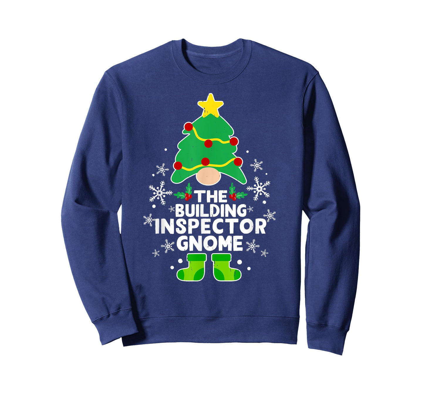 Building Inspector Gnome Xmas Family Holiday Christmas T-Shirt