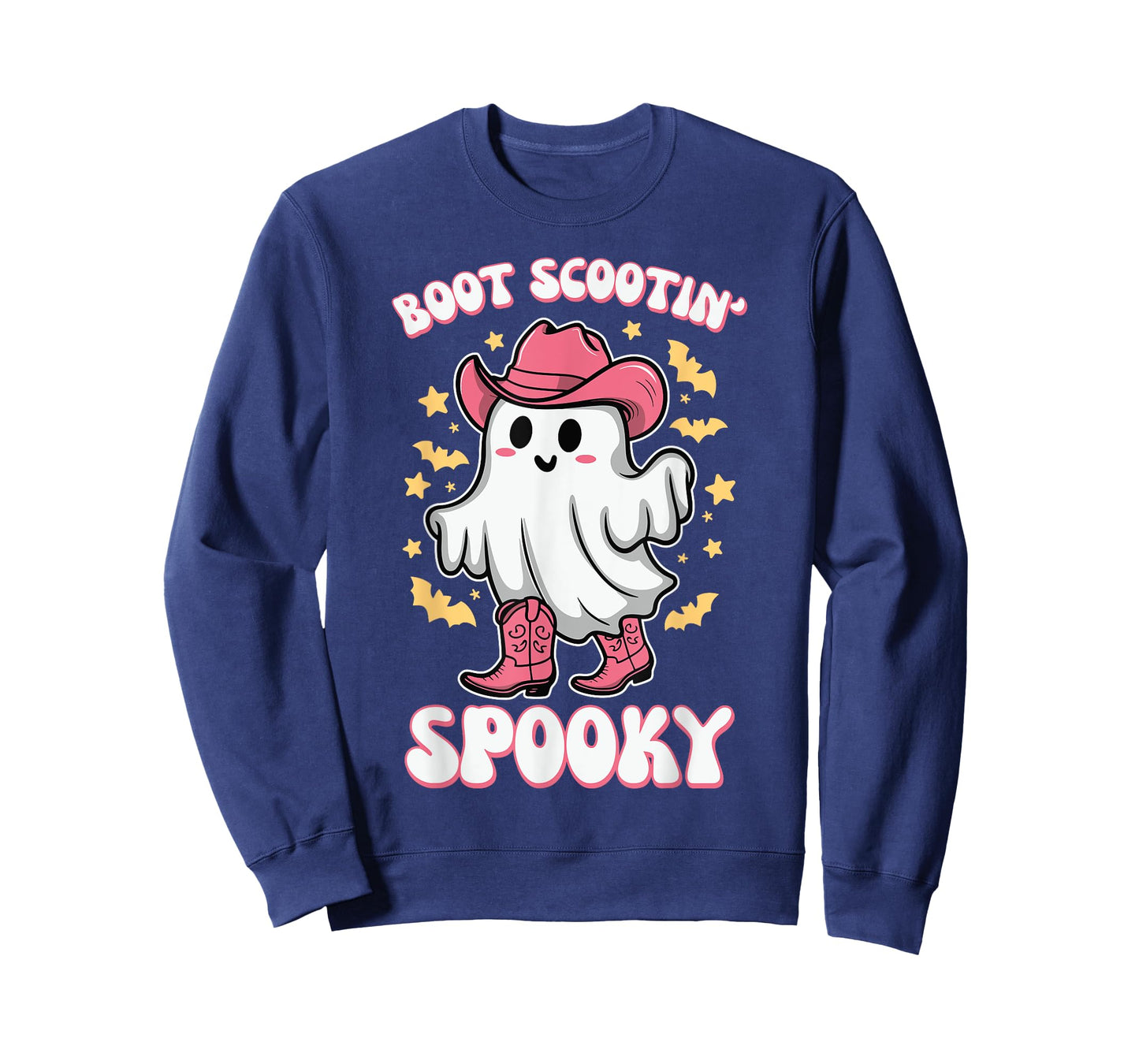 Boot Scootin Spooky Retro Western Funny Halloween Cute Ghost T-Shirt