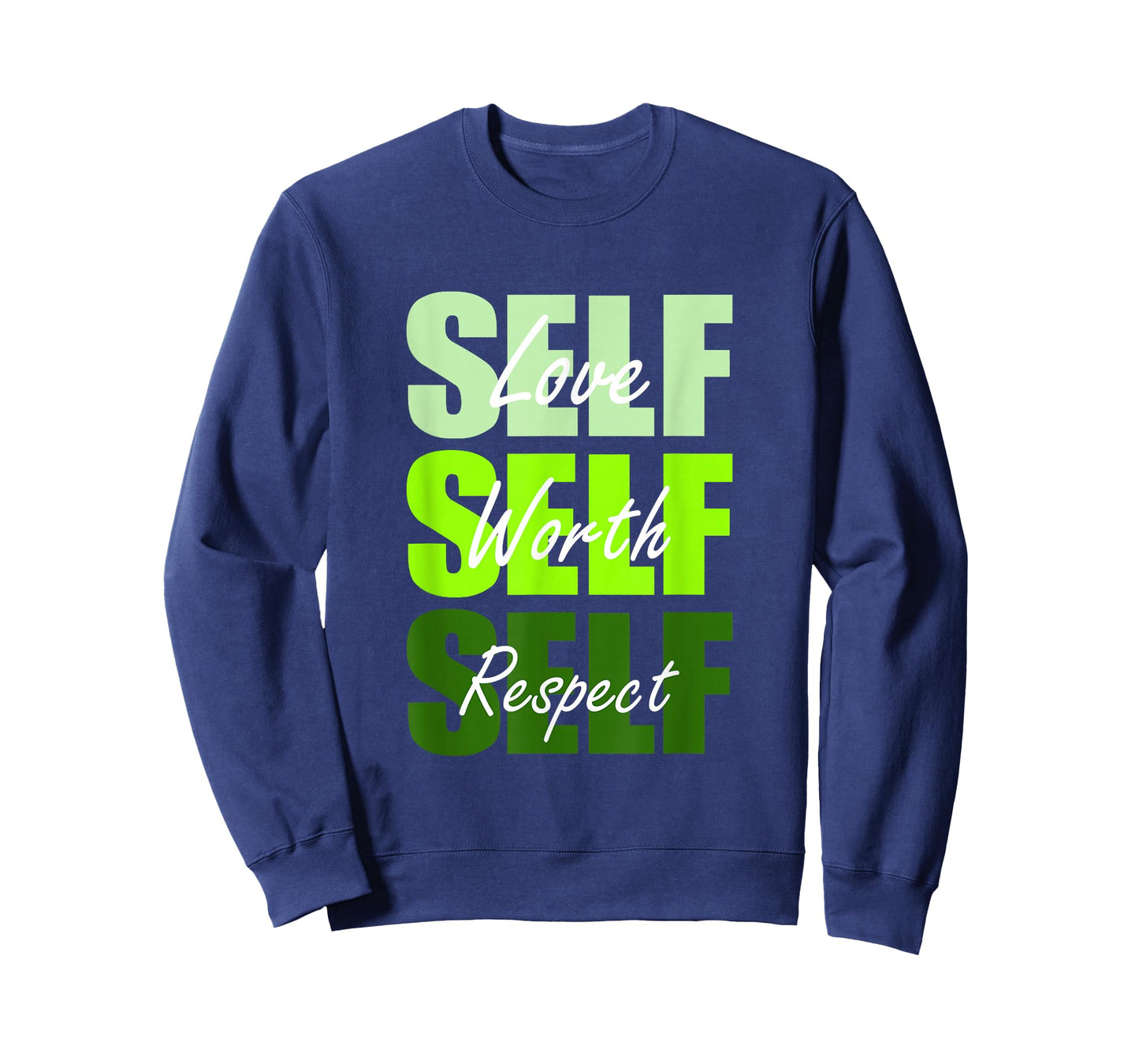 Green Self-ish X 3 Green Color Graphic T-Shirt
