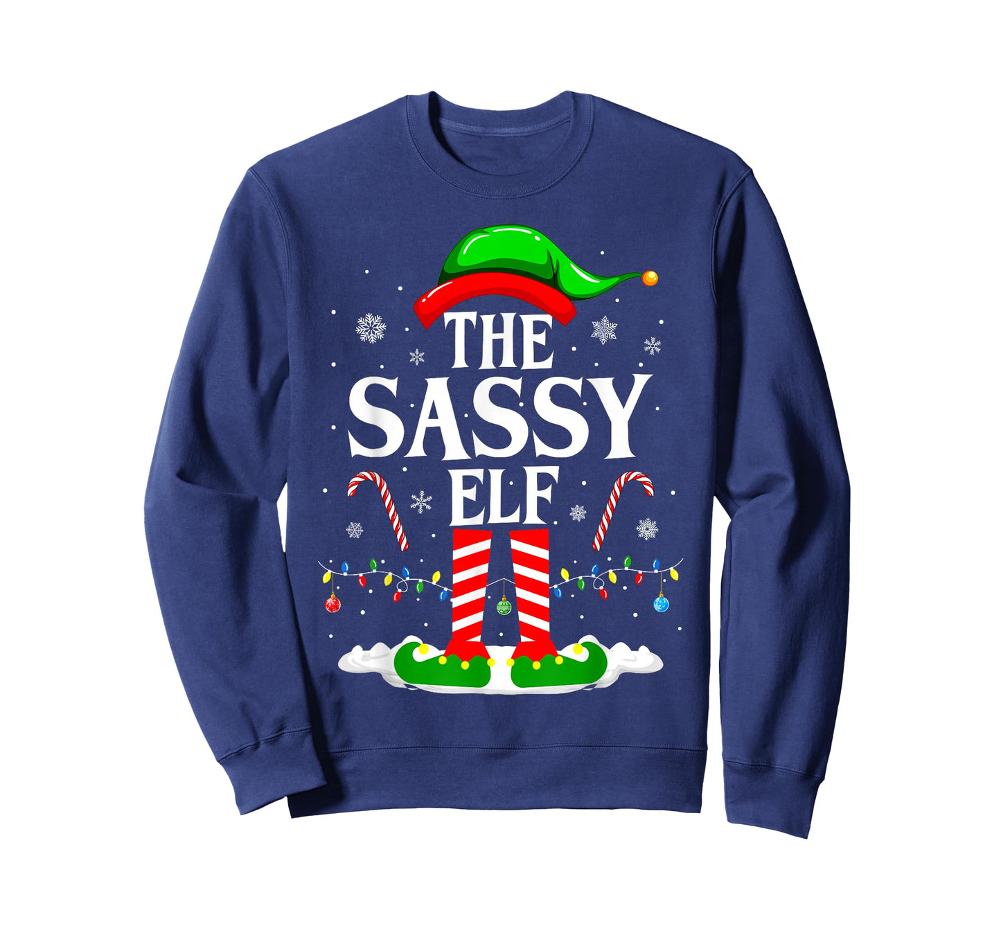 The Sassy Elf Xmas Funny Matching Family Group Christmas T-Shirt