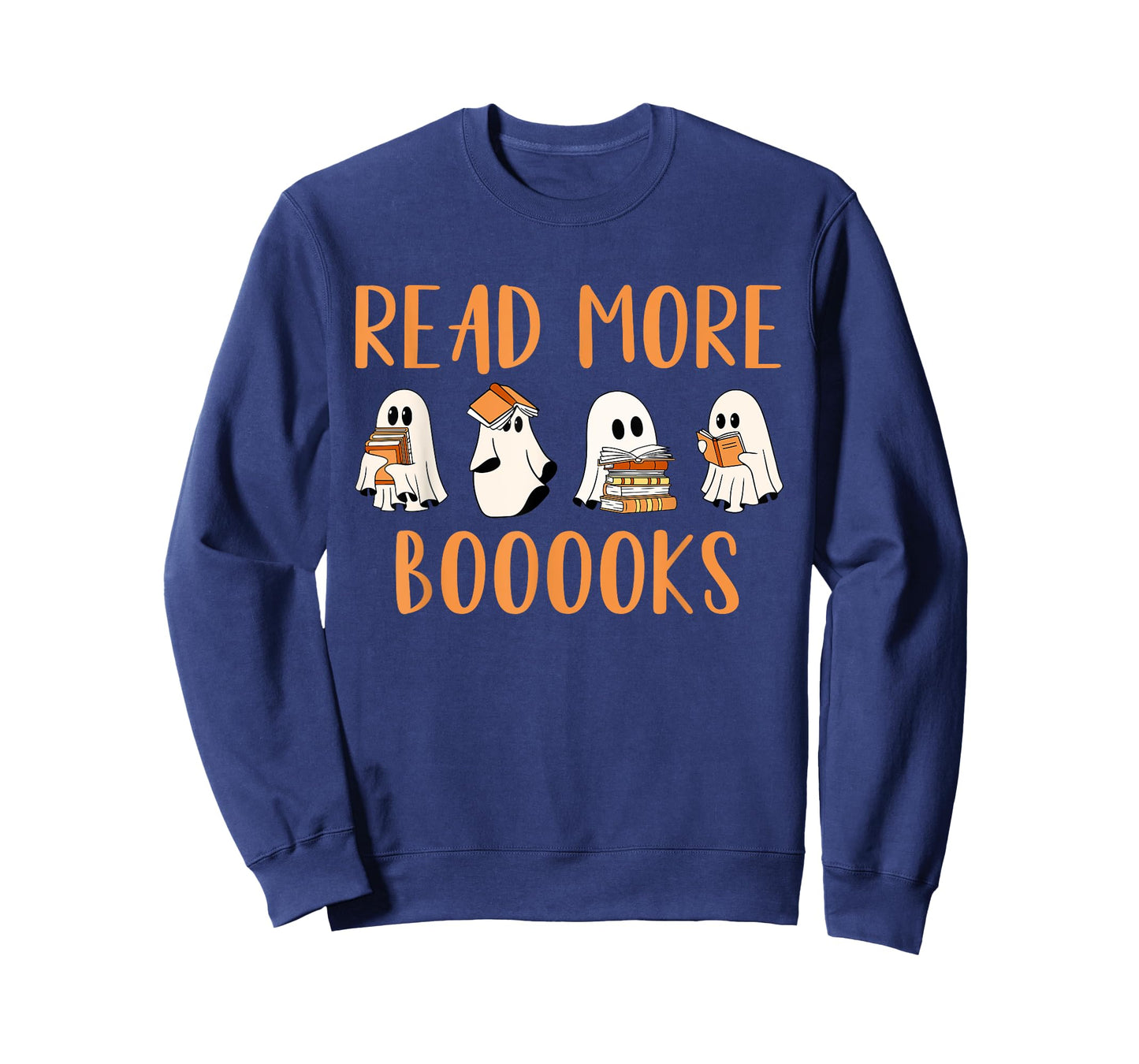 Cute Booooks Ghost Read More Books Funny Teacher Halloween T-Shirt